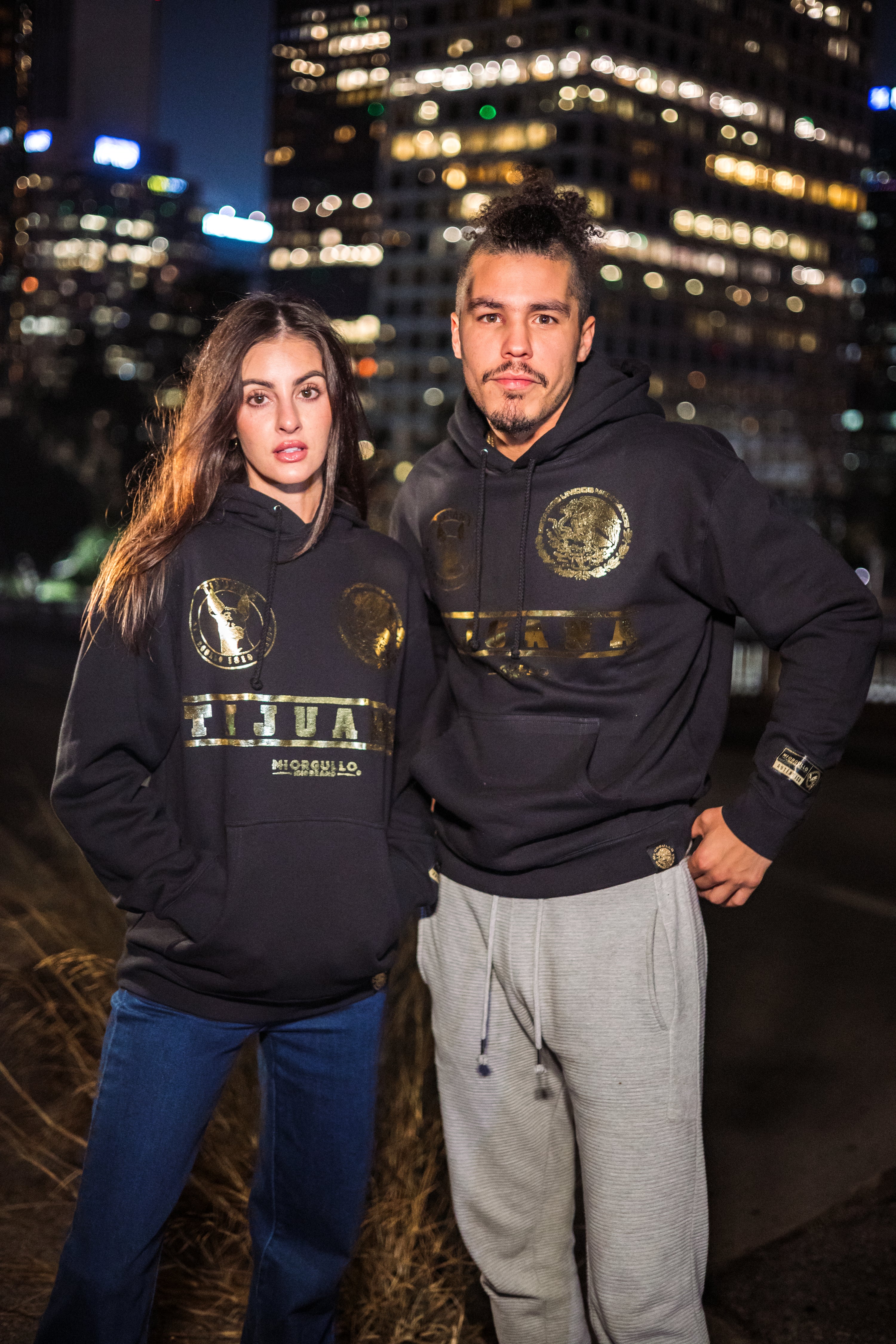 SUDADERA CON CAPUCHA GOLD RUSH TIJUANA PARA HOMBRE, NEGRA