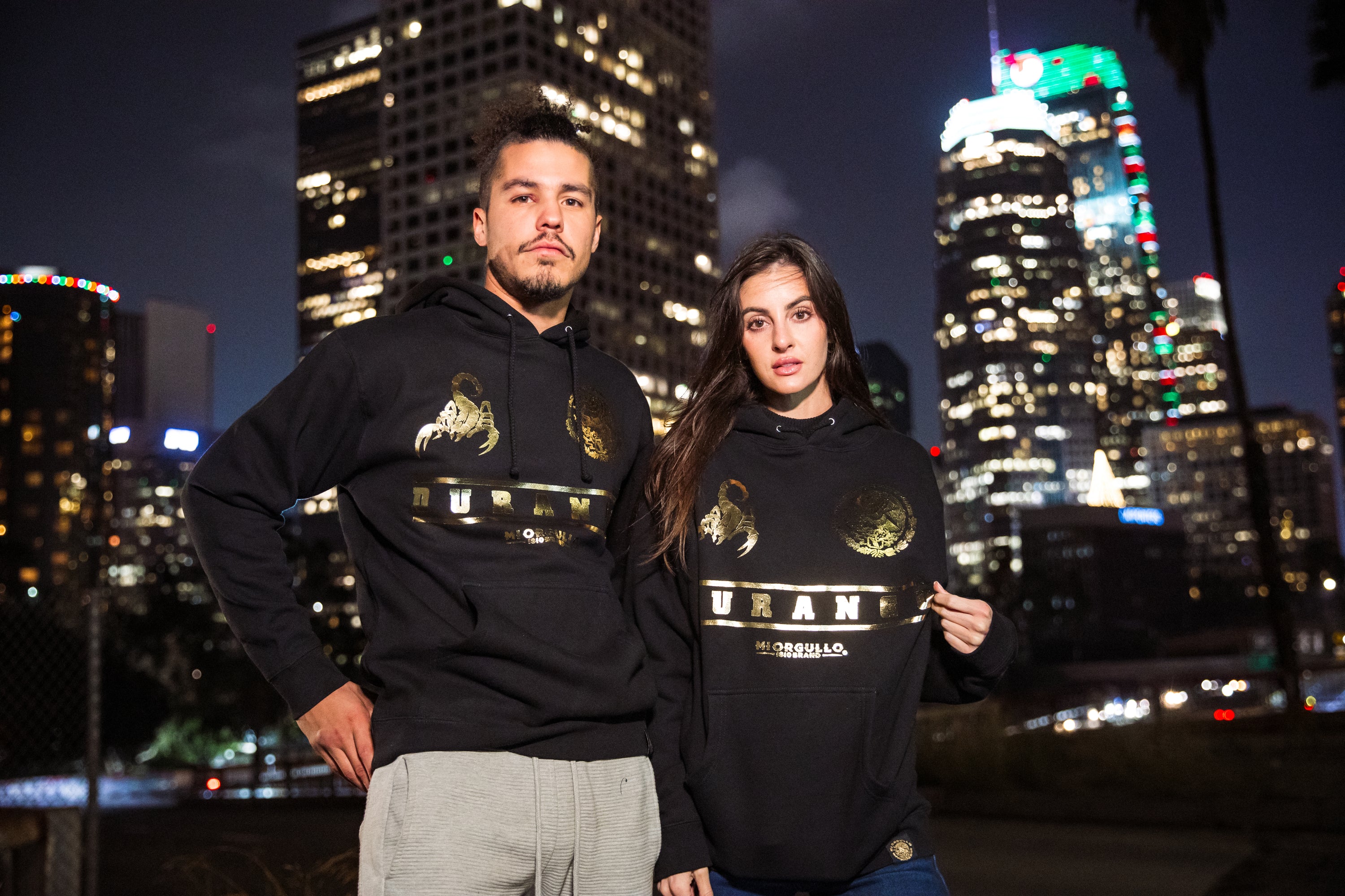 SUDADERA CON CAPUCHA GOLD RUSH DURANGO NEGRA PARA HOMBRE