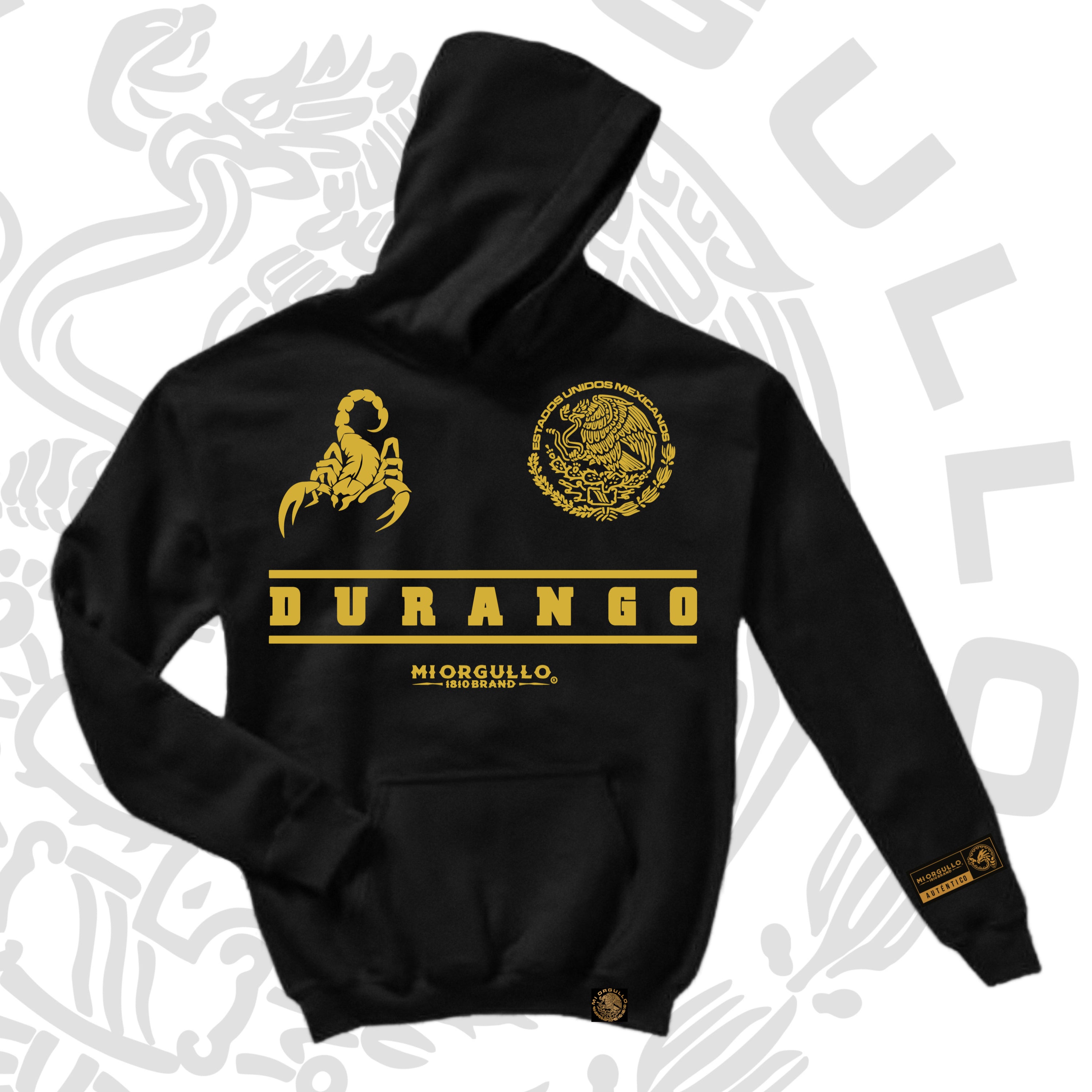 SUDADERA CON CAPUCHA GOLD RUSH DURANGO NEGRA PARA HOMBRE