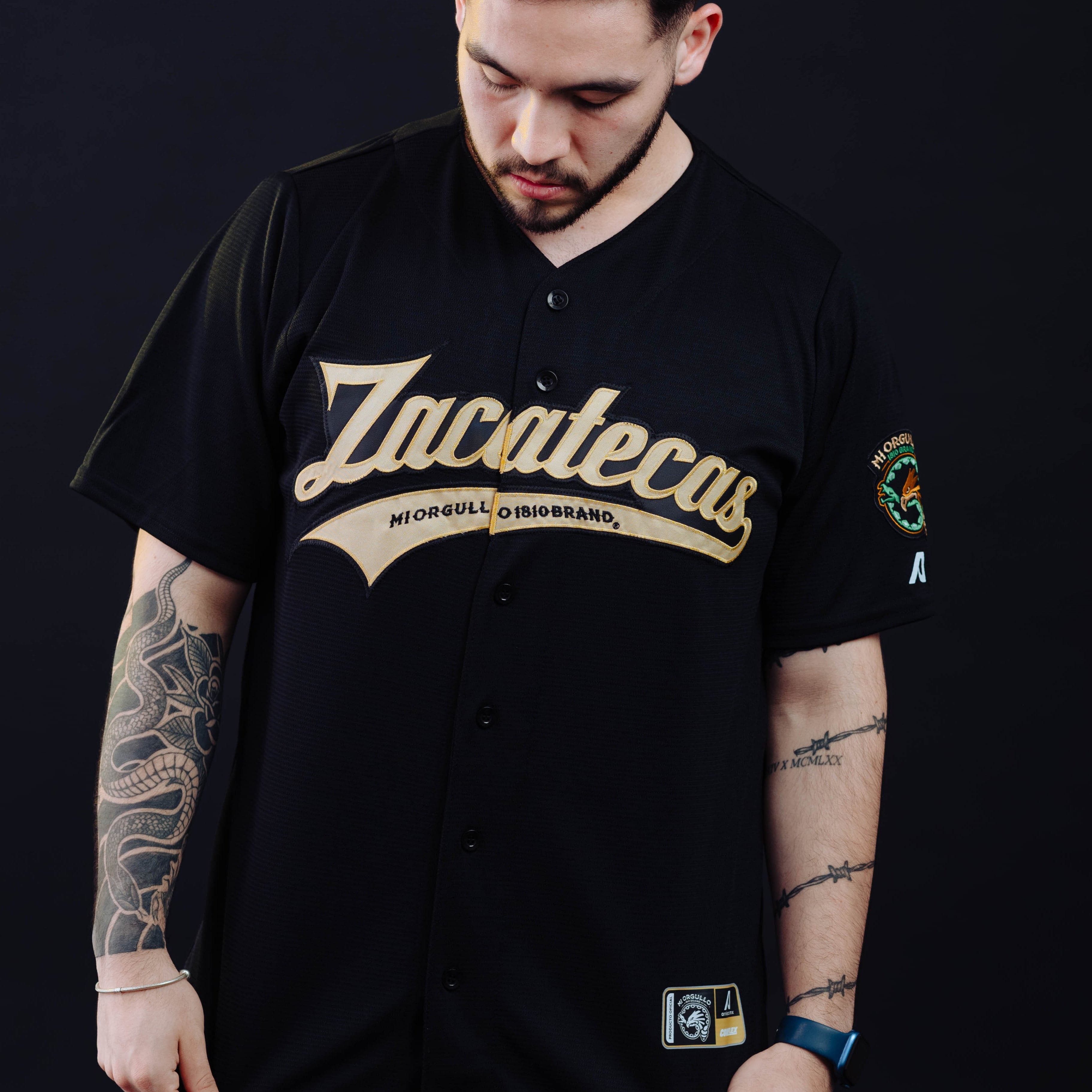 Mi Orgullo Brand Official Charros Blk Vegas Gold Jersey XL