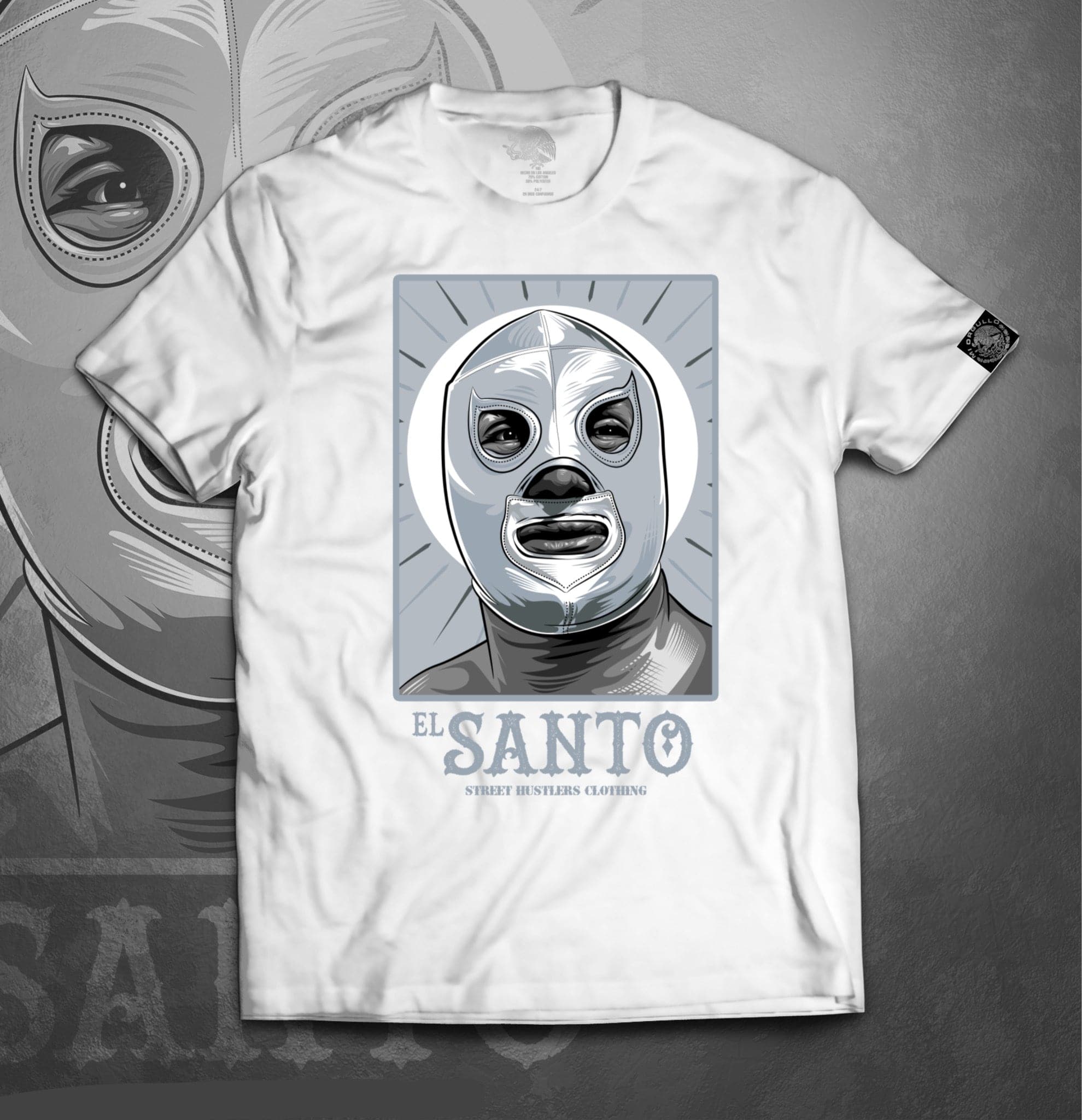 CAMISETA EL ENMASCARADO DE PLATA BLANCA