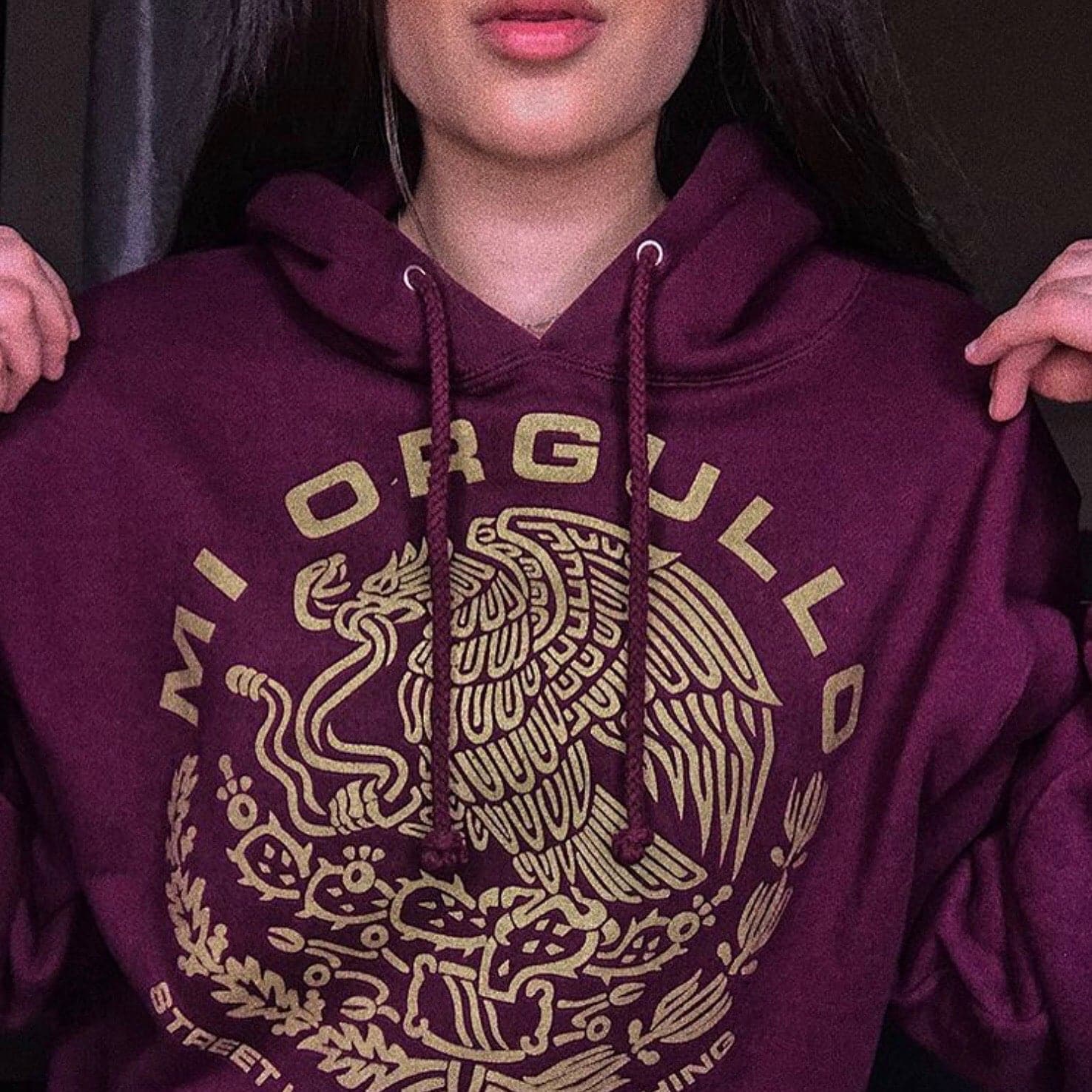 Maroon and hot sale gold hoodie