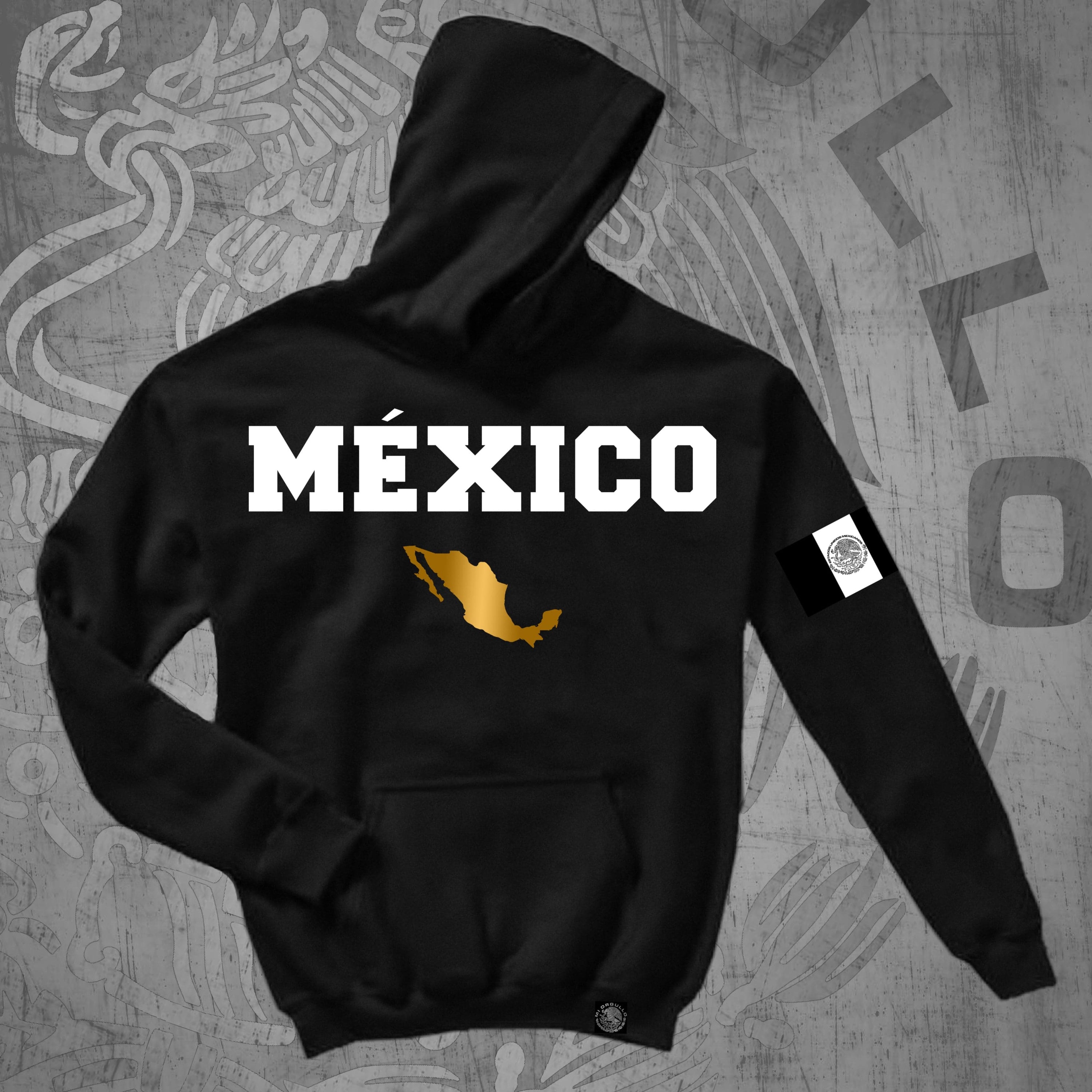 SUDADERA CON CAPUCHA MÉXICO LINDO BLK