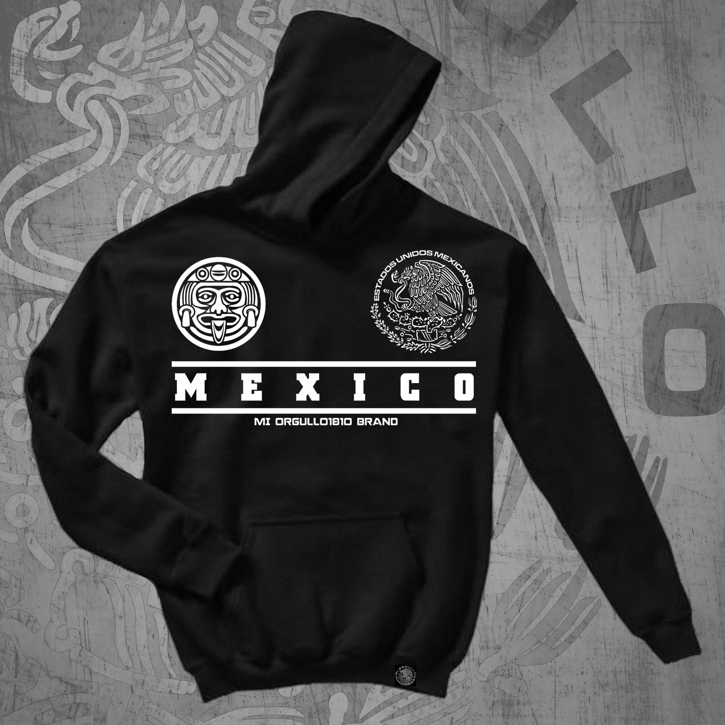 SUDADERA CON CAPUCHA NEGRA MI PATRIA