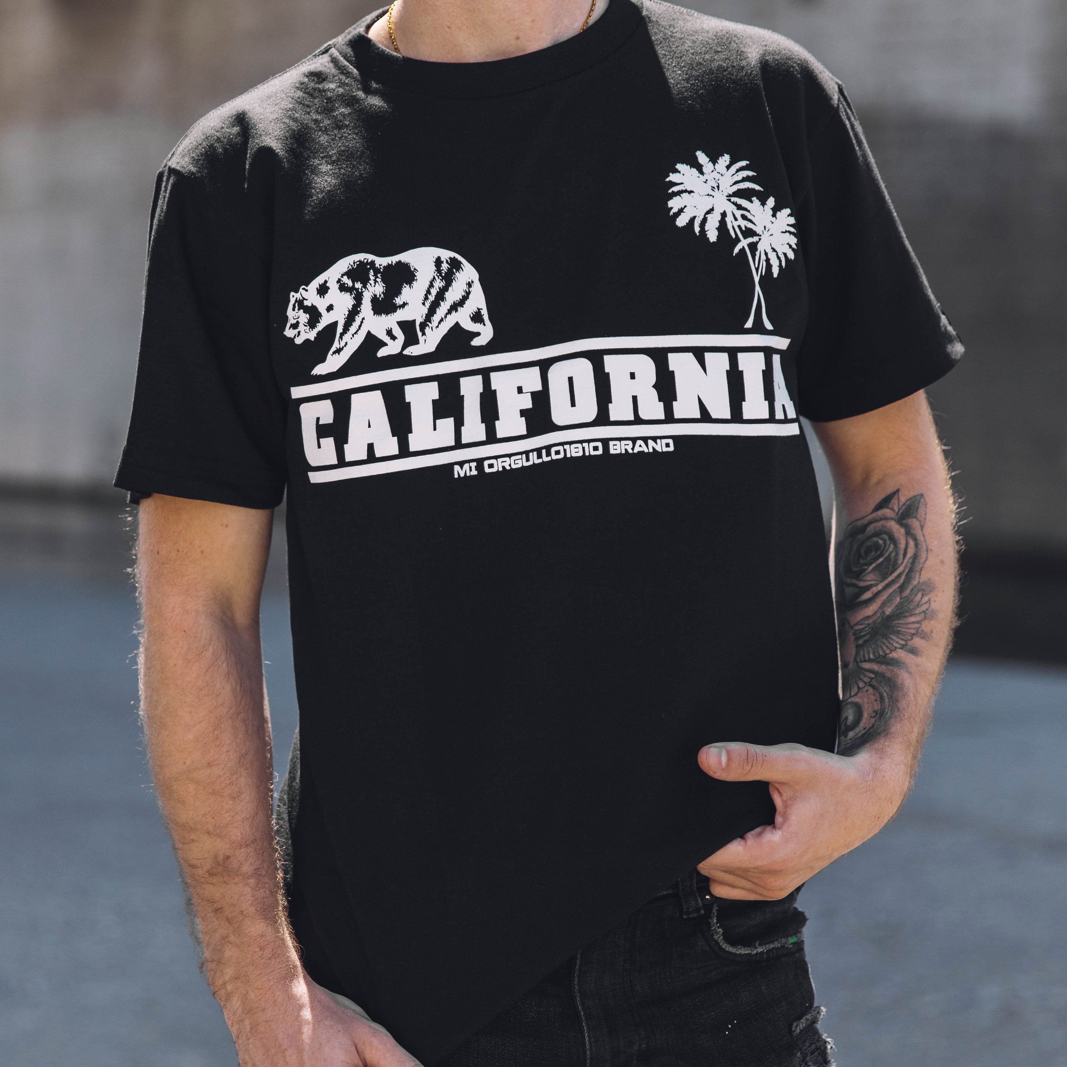CALIFORNIA BLACK T-SHIRT – MI ORGULLO BRAND