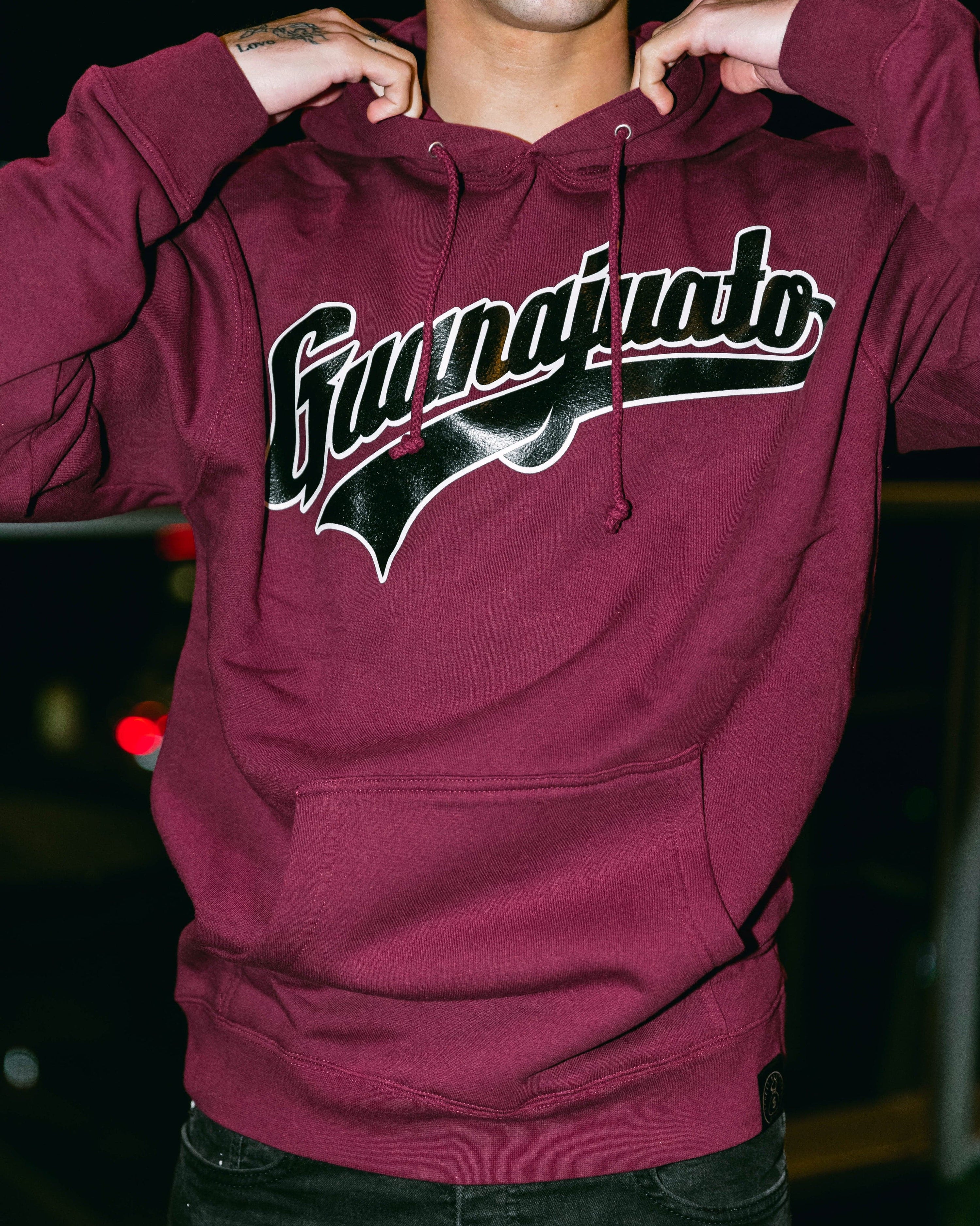 SUDADERA CON CAPUCHA GRANATE GUANAJUATO