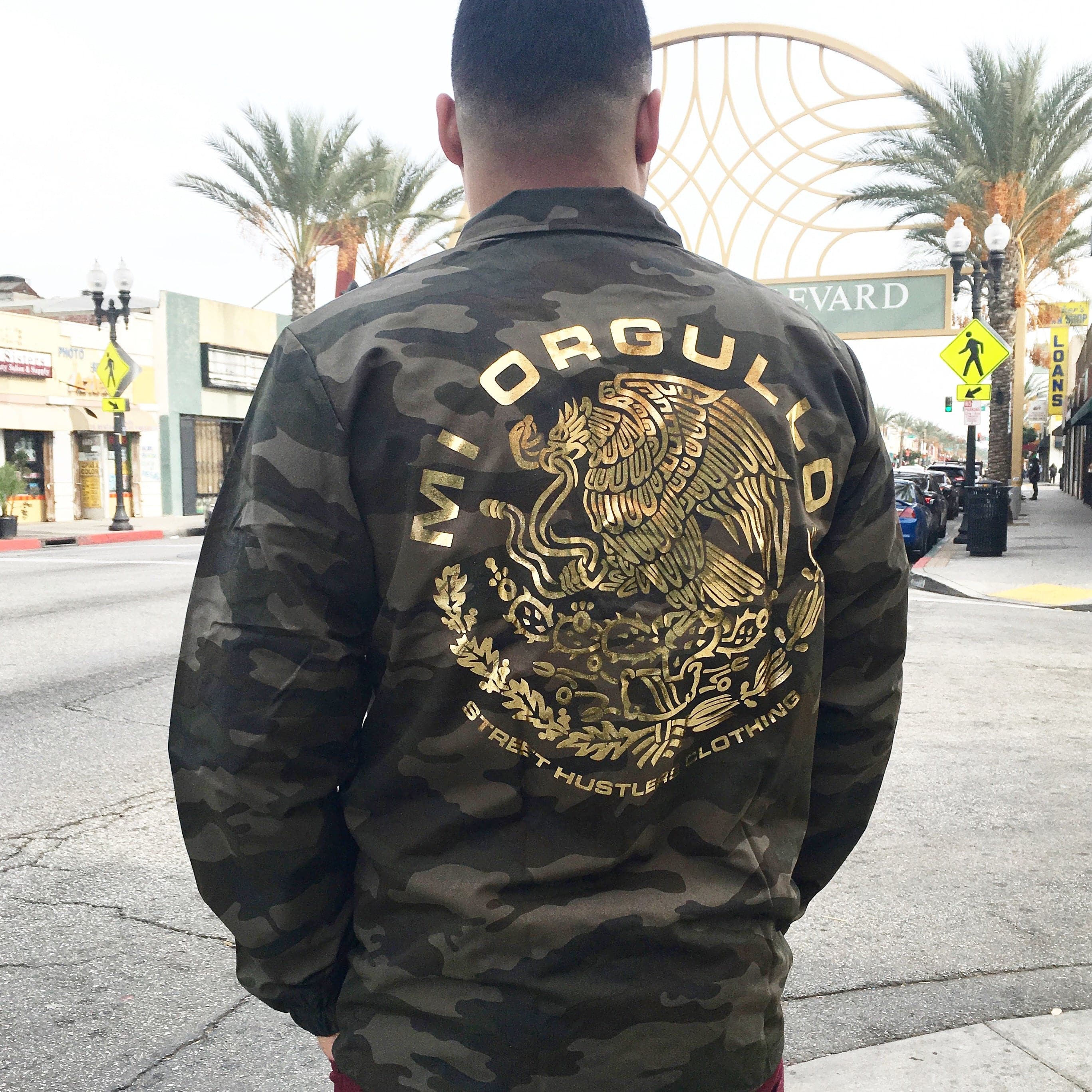 Mi Orgullo Men s Camo Coaches Jacket