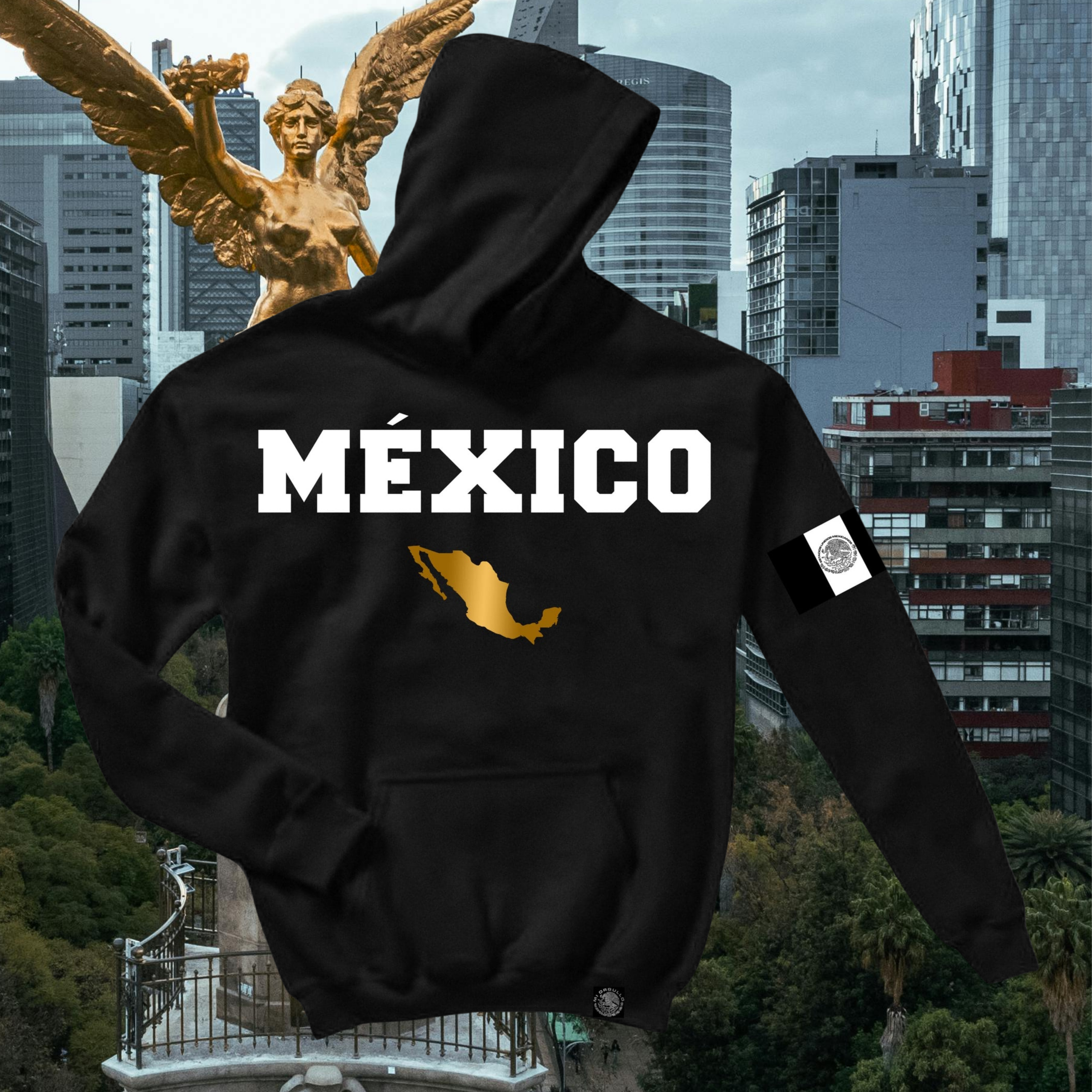 SUDADERA CON CAPUCHA MÉXICO LINDO BLK