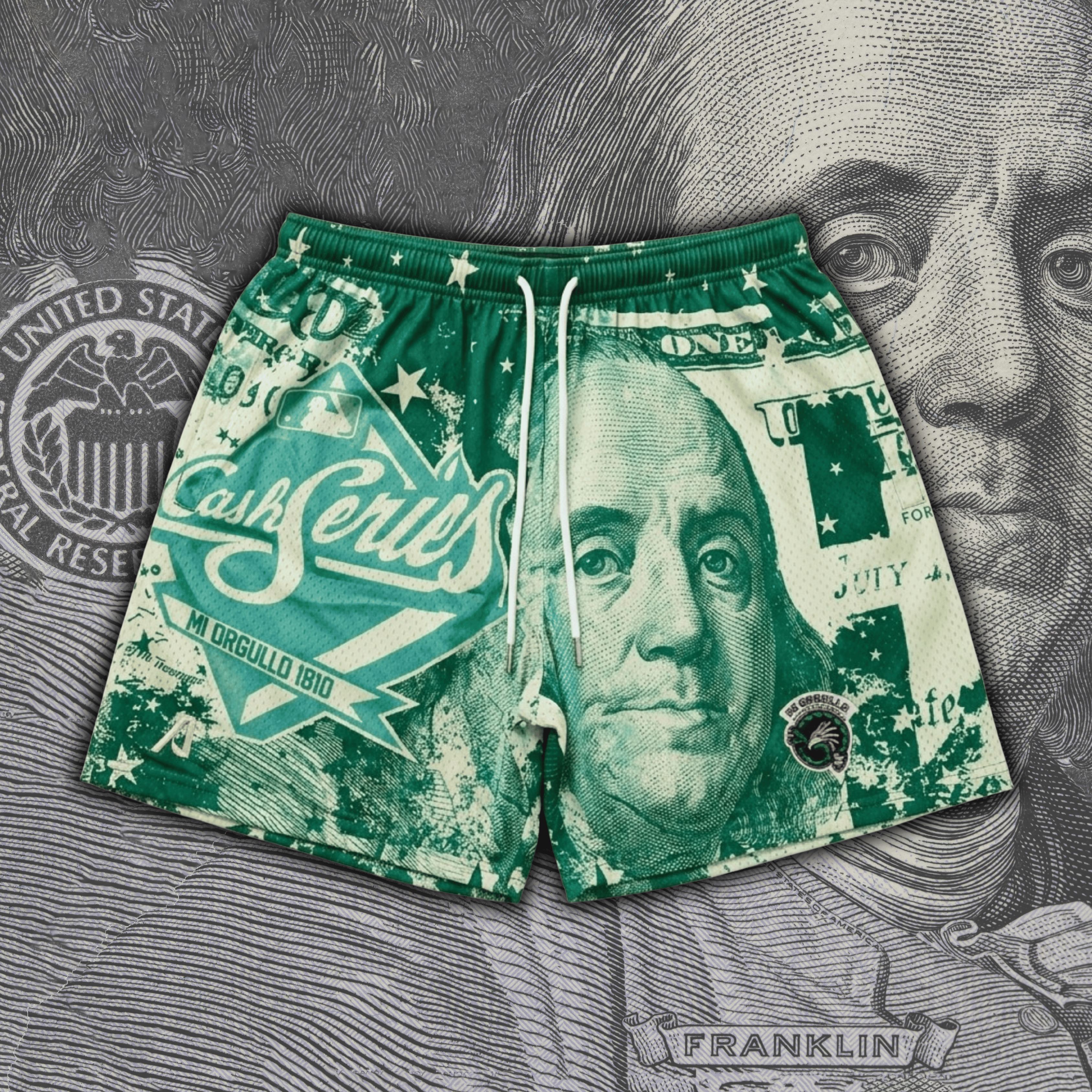 PANTALONES CORTOS DE MALLA SERIE CASH (VERDE)