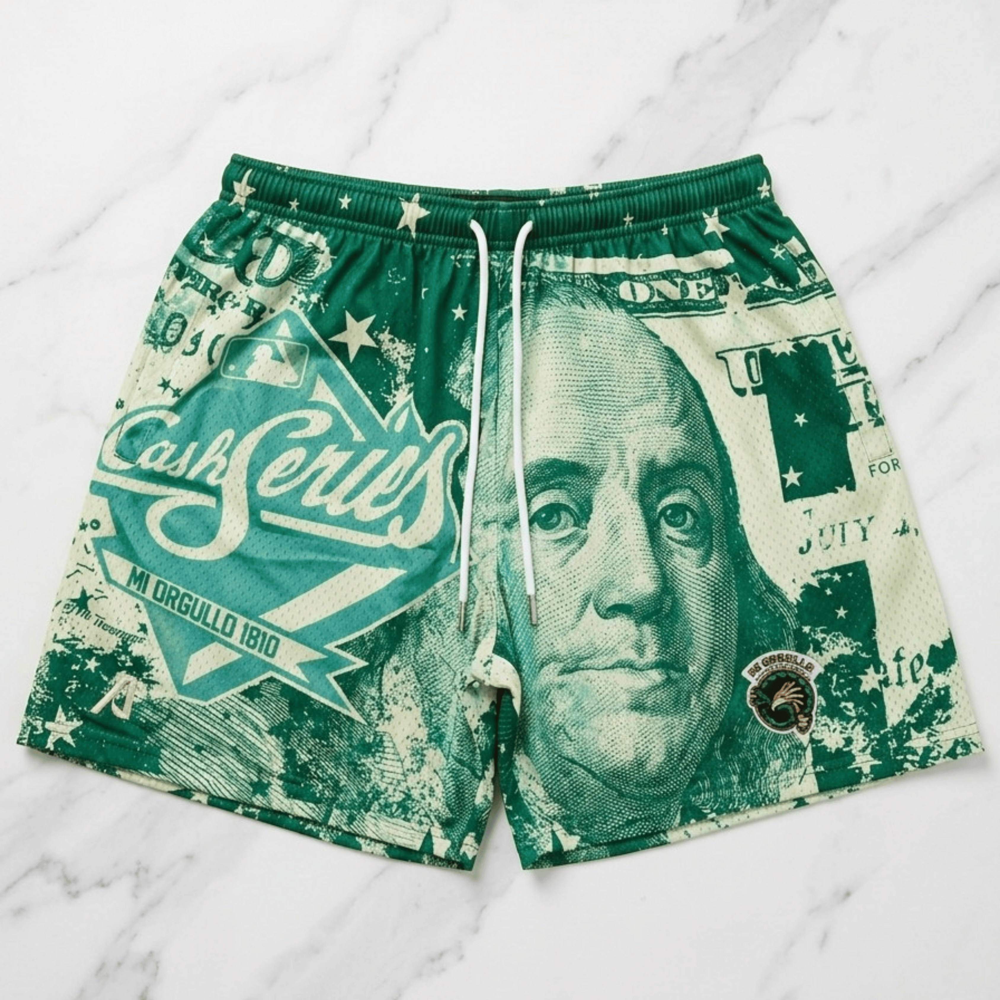 PANTALONES CORTOS DE MALLA SERIE CASH (VERDE)
