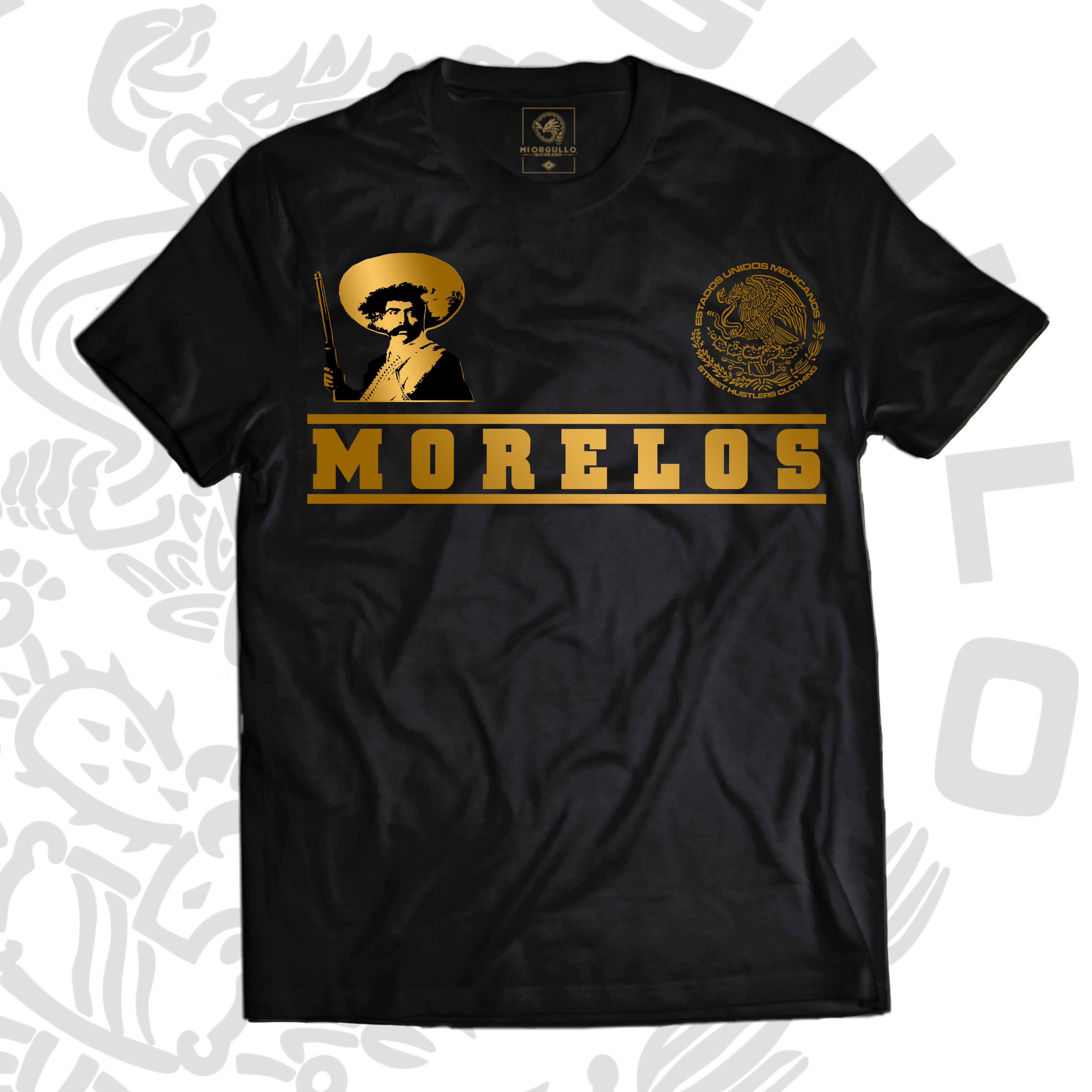 CAMISETA CLÁSICA MORELOS (NEGRA)