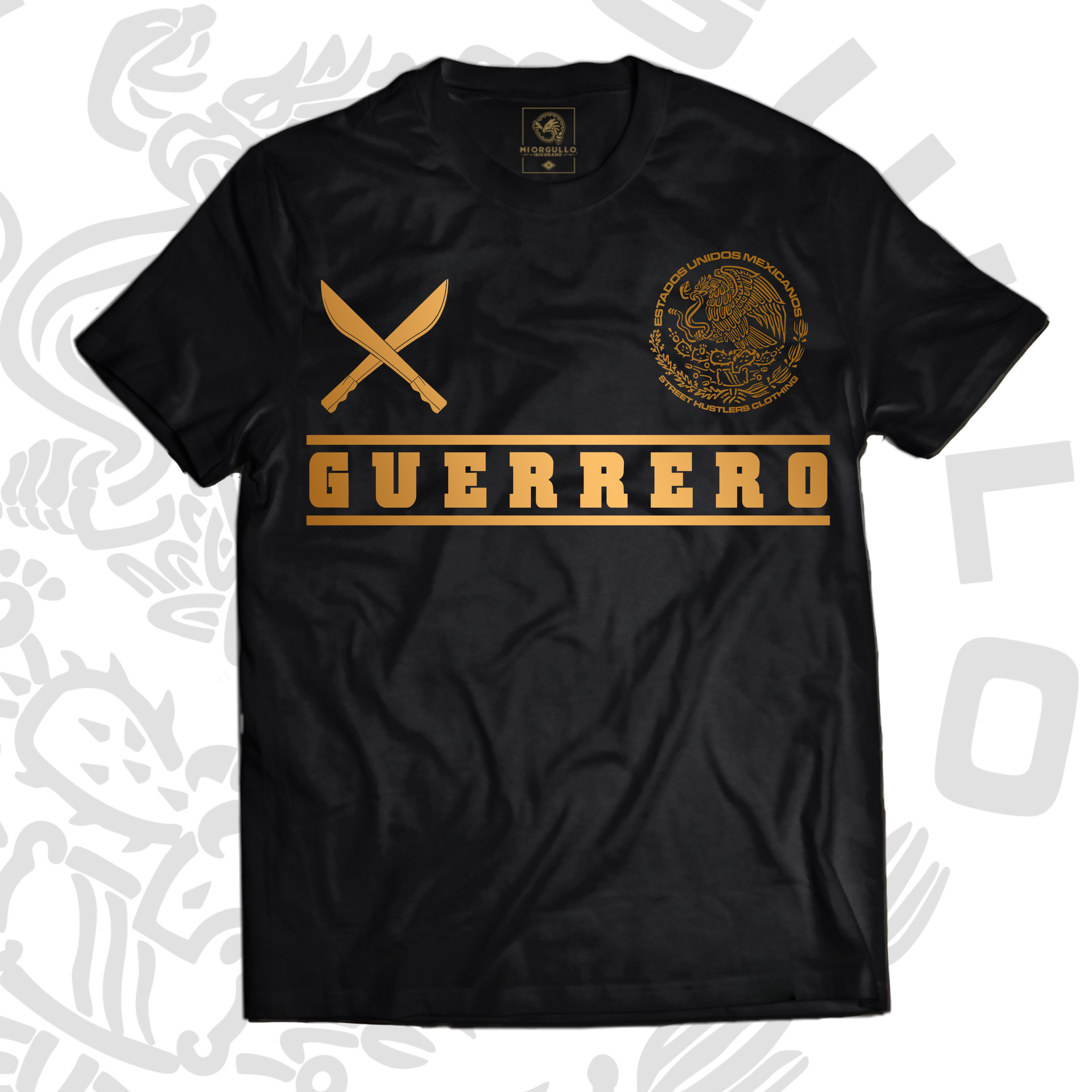  Guerrero Tシャツ Mサイズ GUERRERO CLASSIC T-SHIRT (BLACK) – MI ORGULLO BRAND