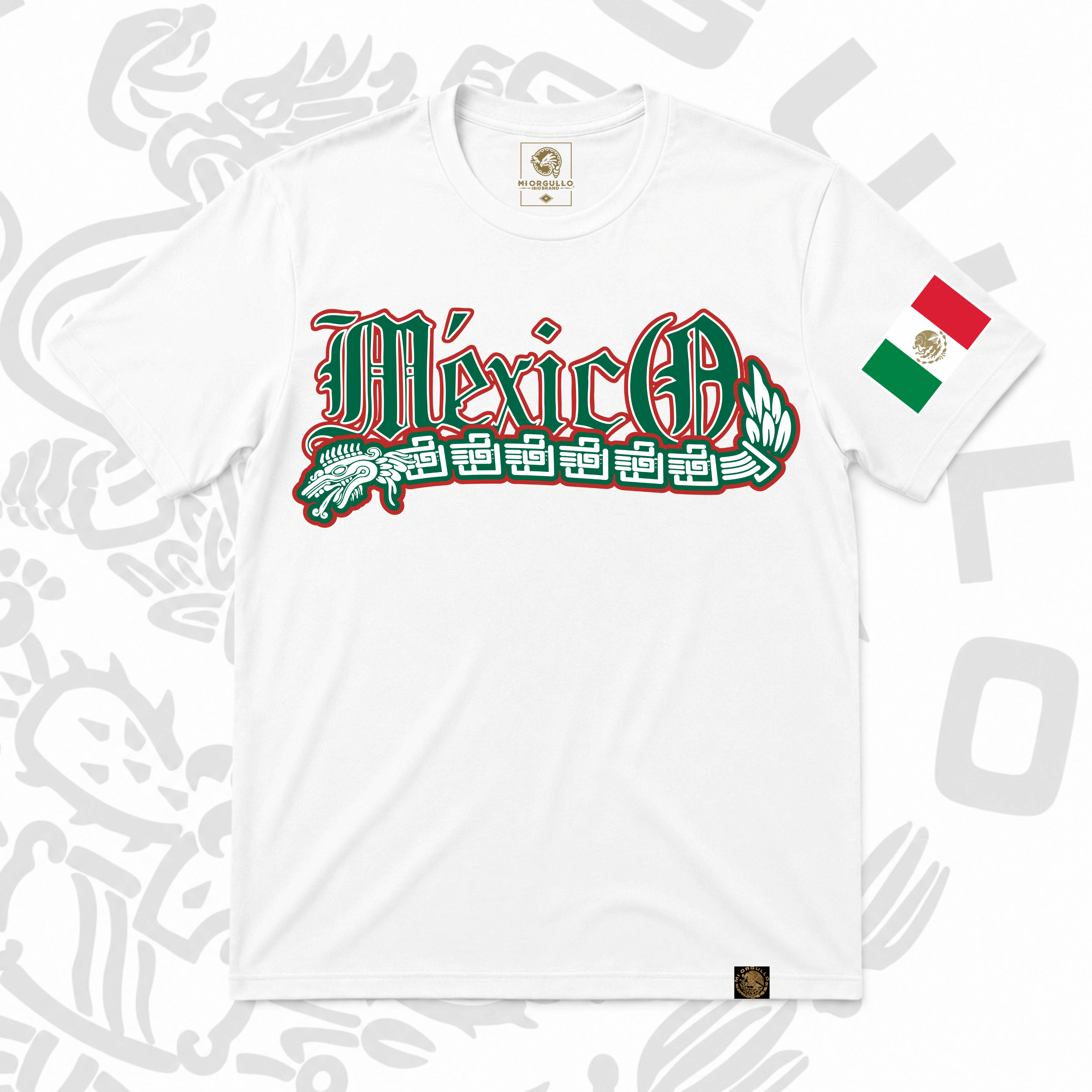 MexicoQuetzalcoatlWhiteT-shirt.png