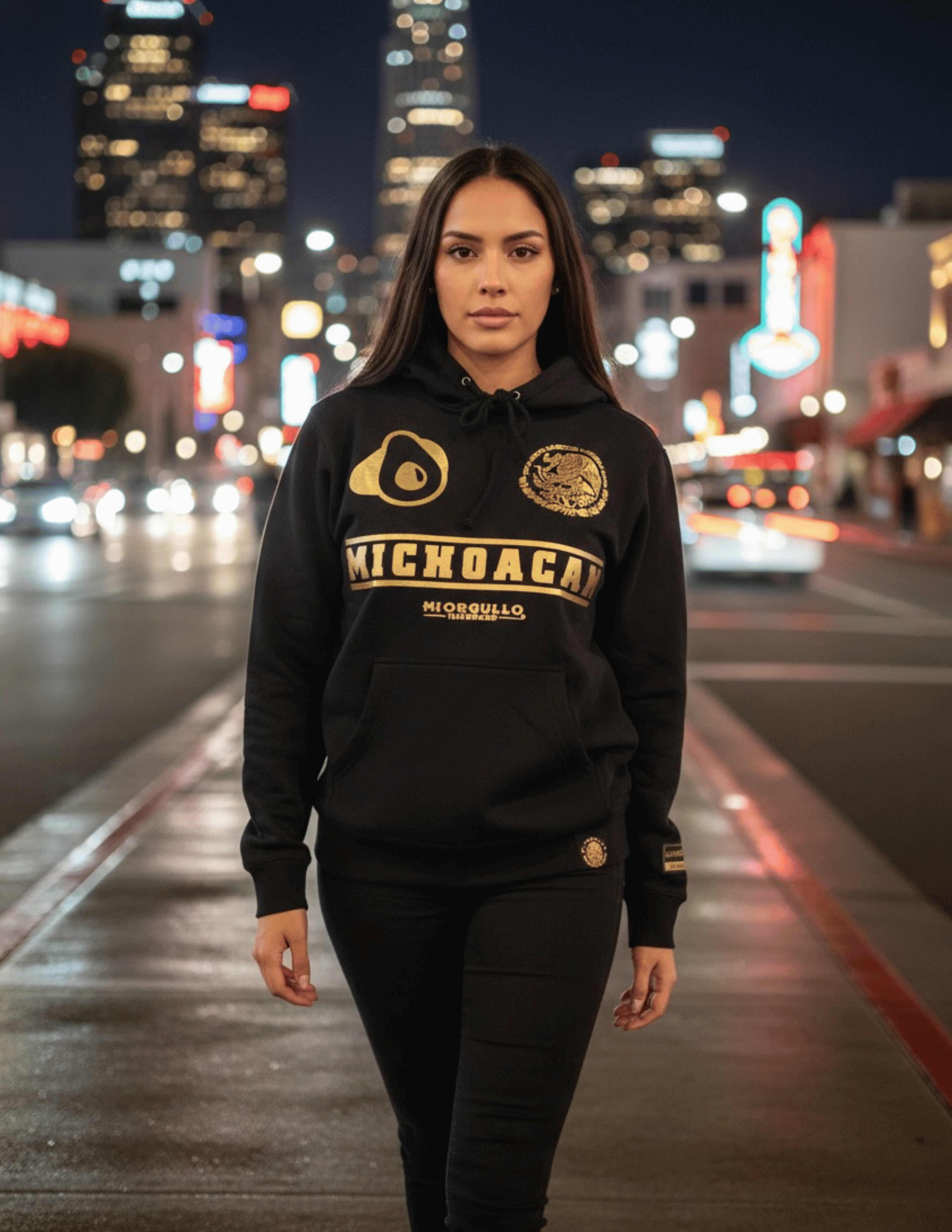 Michoacán Hoodie – Premium Gold Print