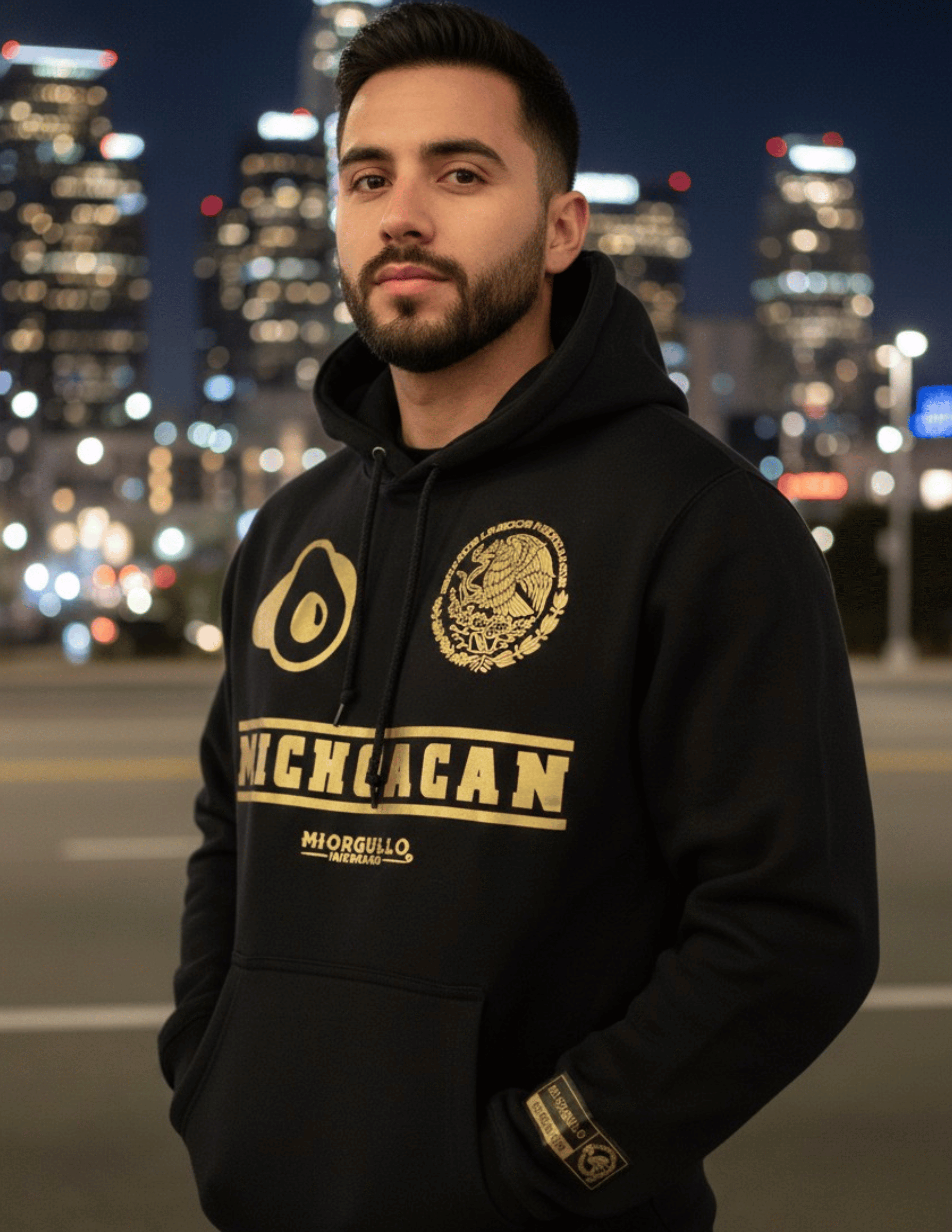 Michoacán Hoodie – Premium Gold Print