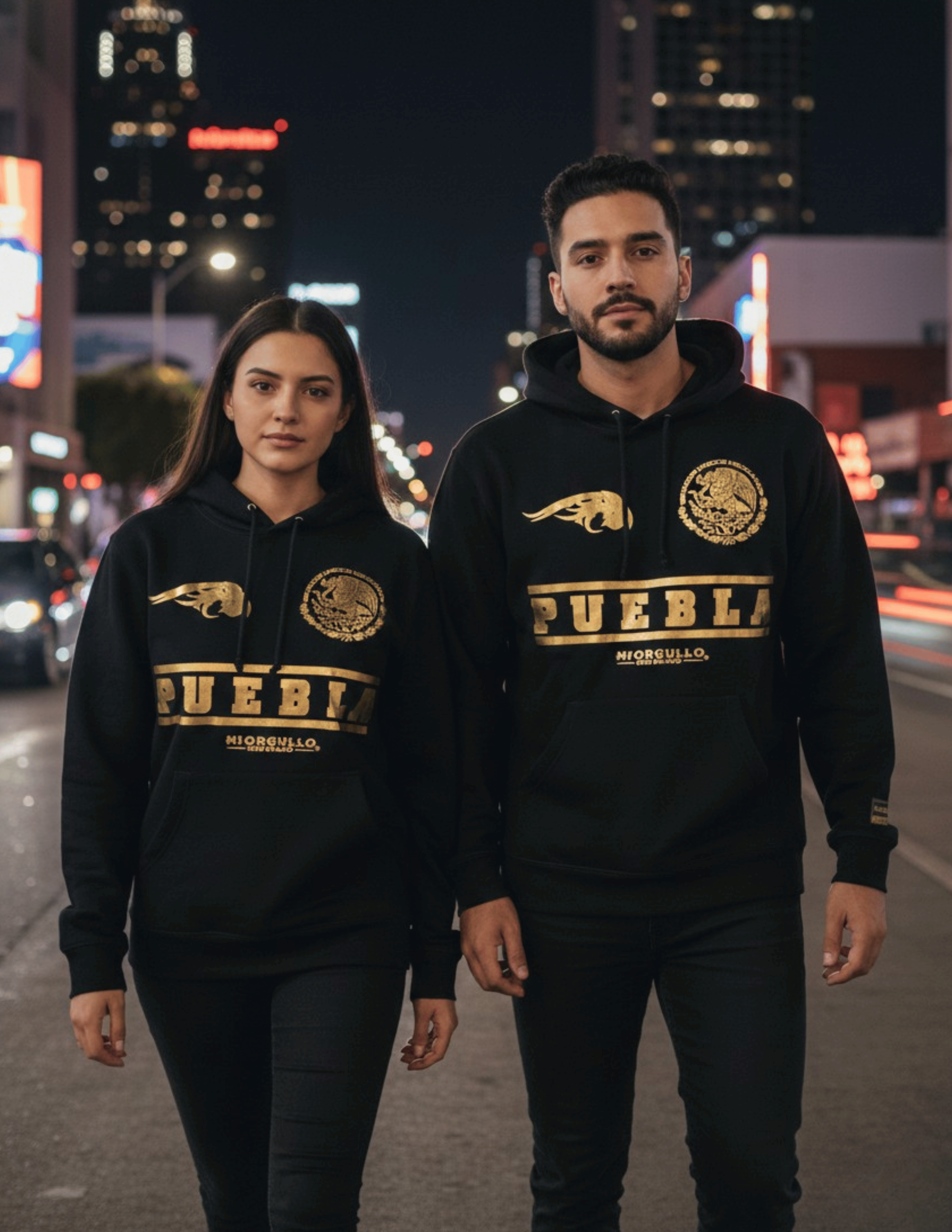Puebla Hoodie – Premium Gold Print