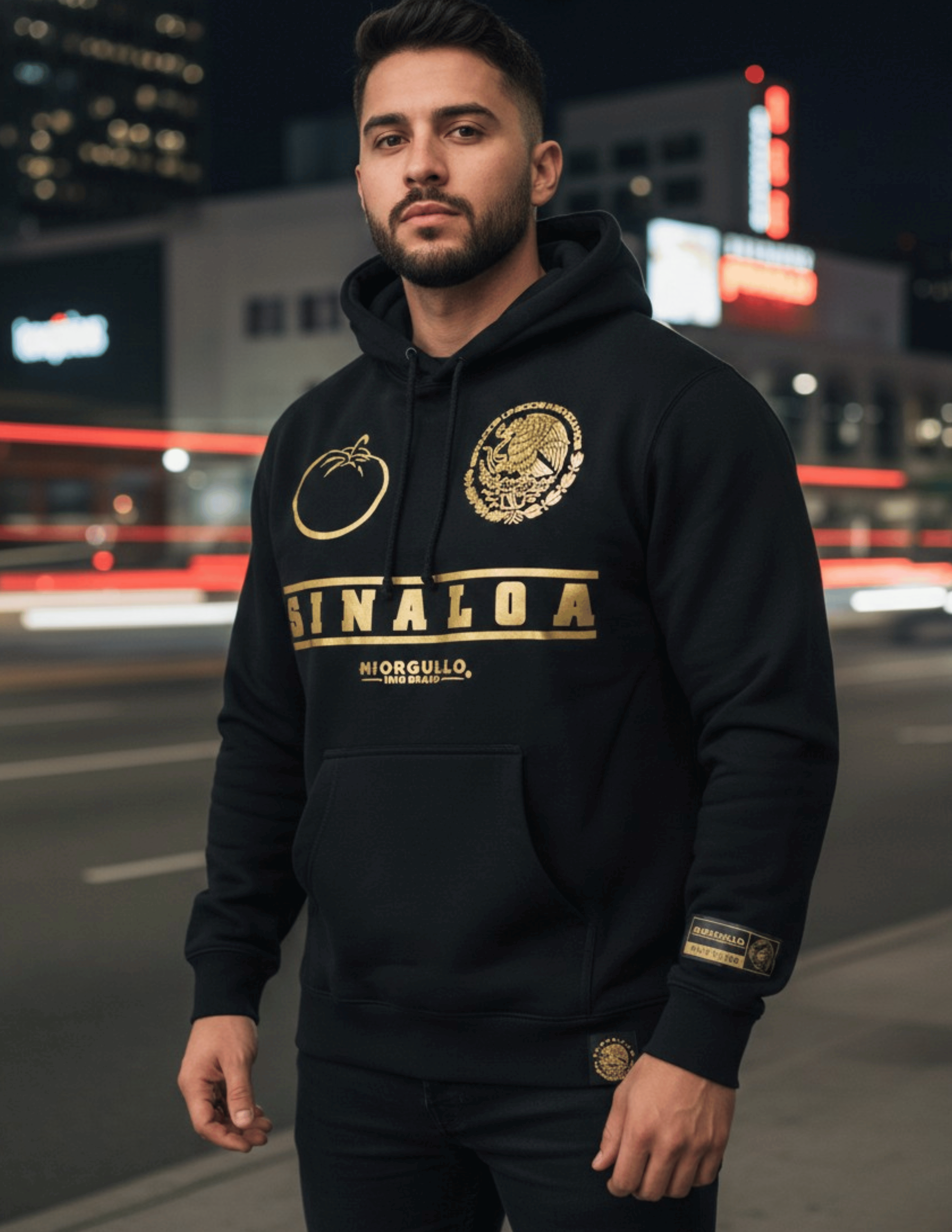 Sinaloa Hoodie – Premium Gold Print