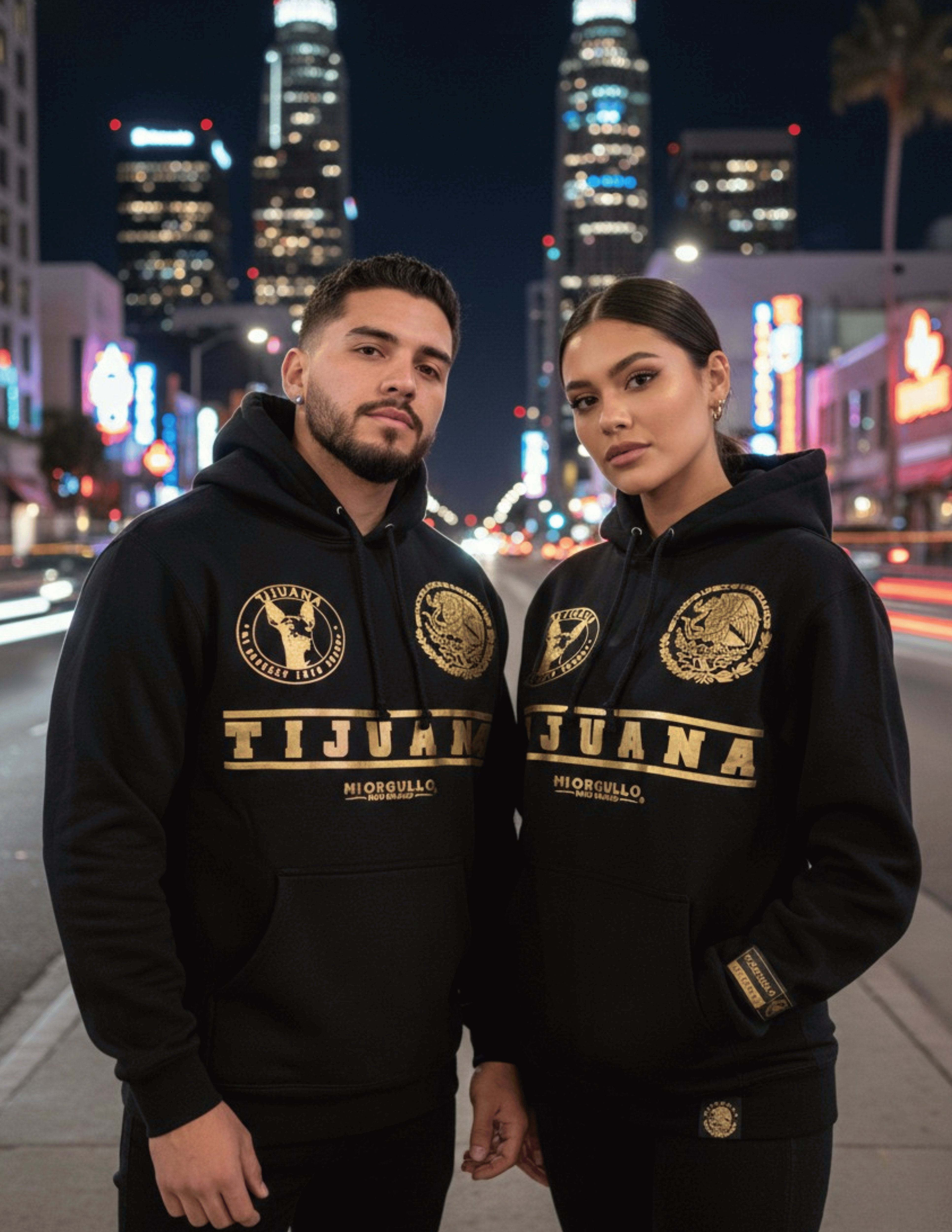 Tijuana Hoodie – Premium Gold Print