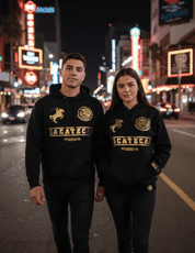 SUDADERA CON CAPUCHA GOLD RUSH ZACATECAS PARA HOMBRE NEGRA