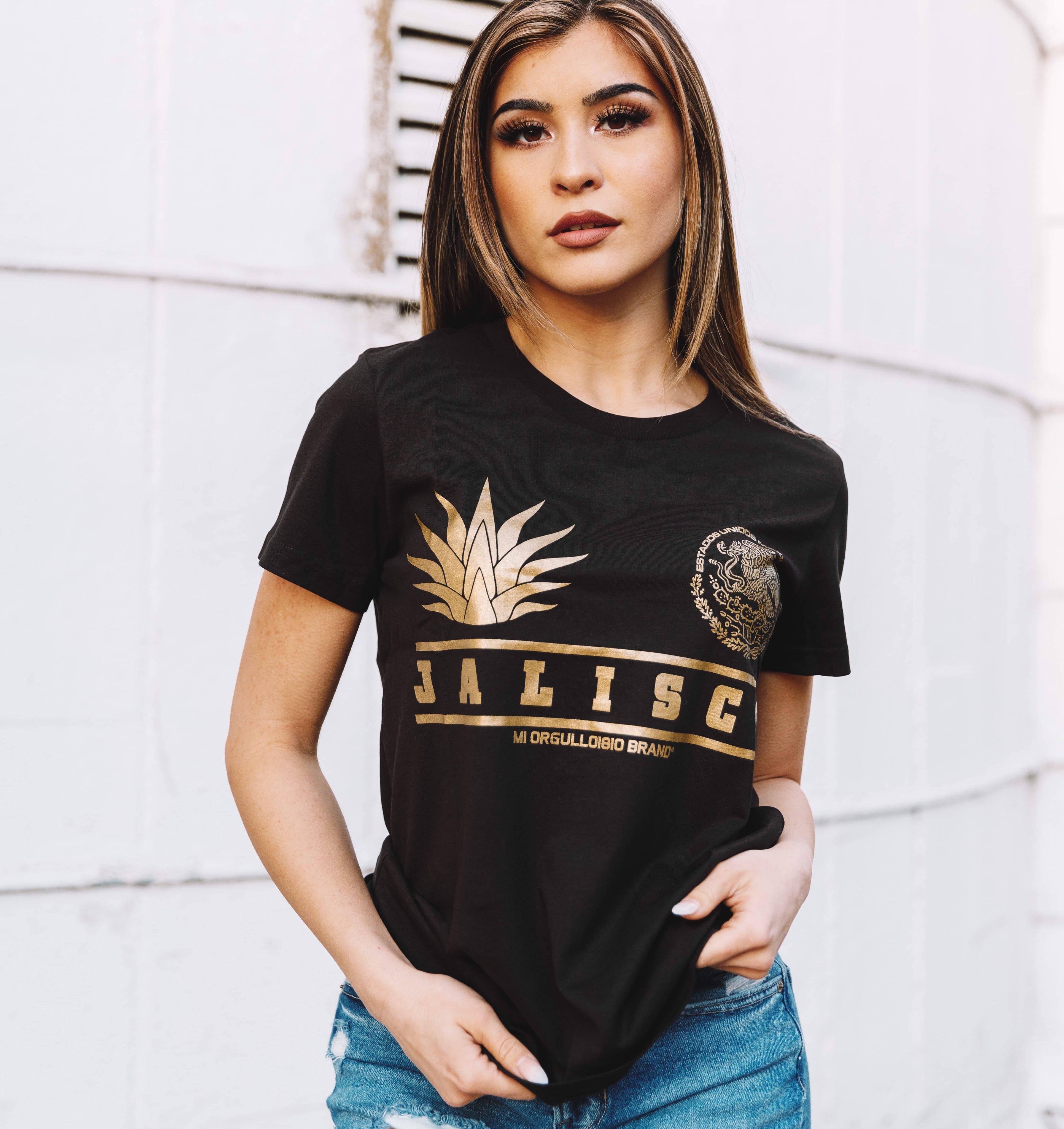 CLASSIC JALISCO BLACK WOMEN SHIRT