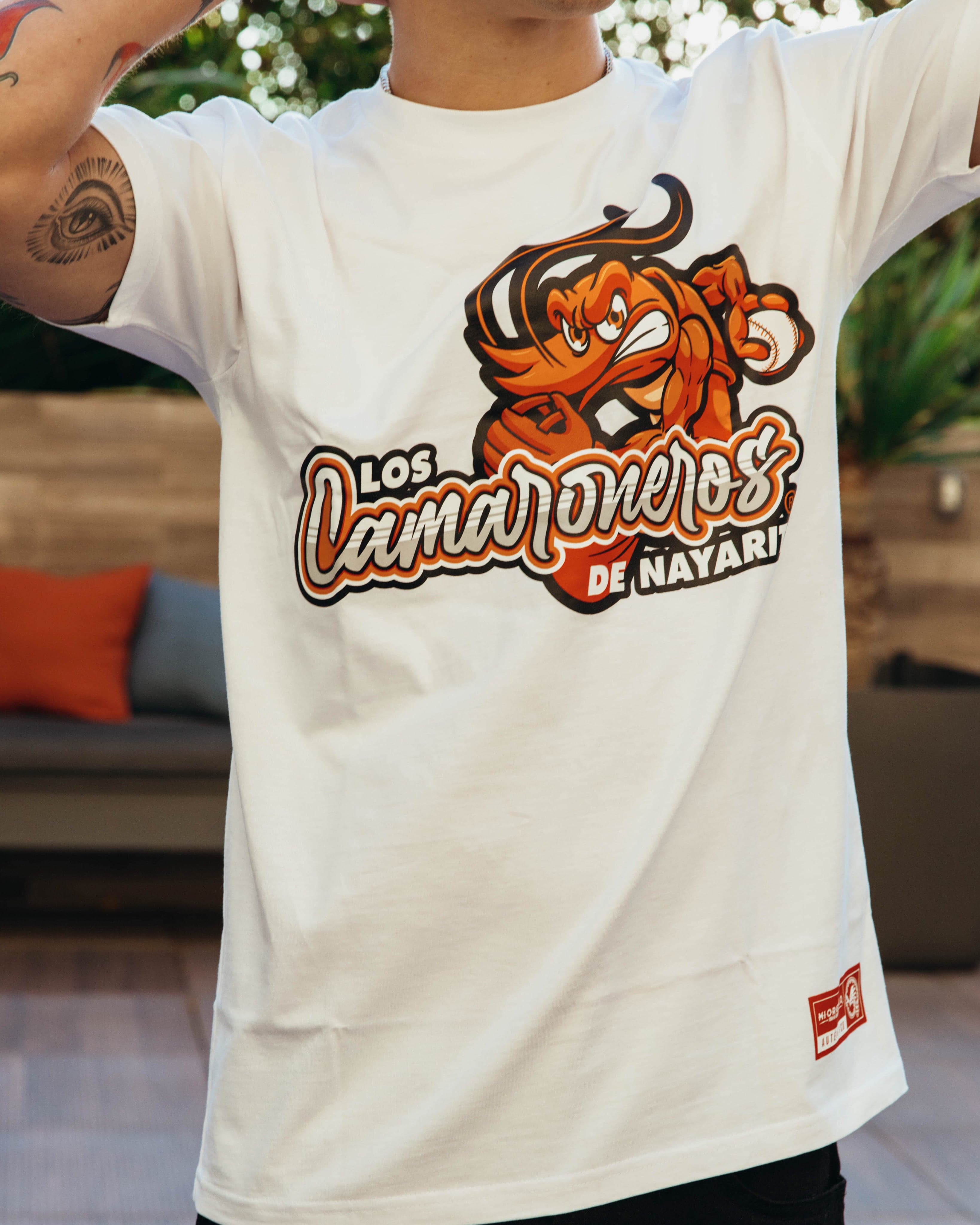 LOS CAMARONEROS DE NAYARIT WHITE T-SHIRT