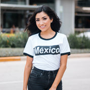 México Women Tee (White/Black)