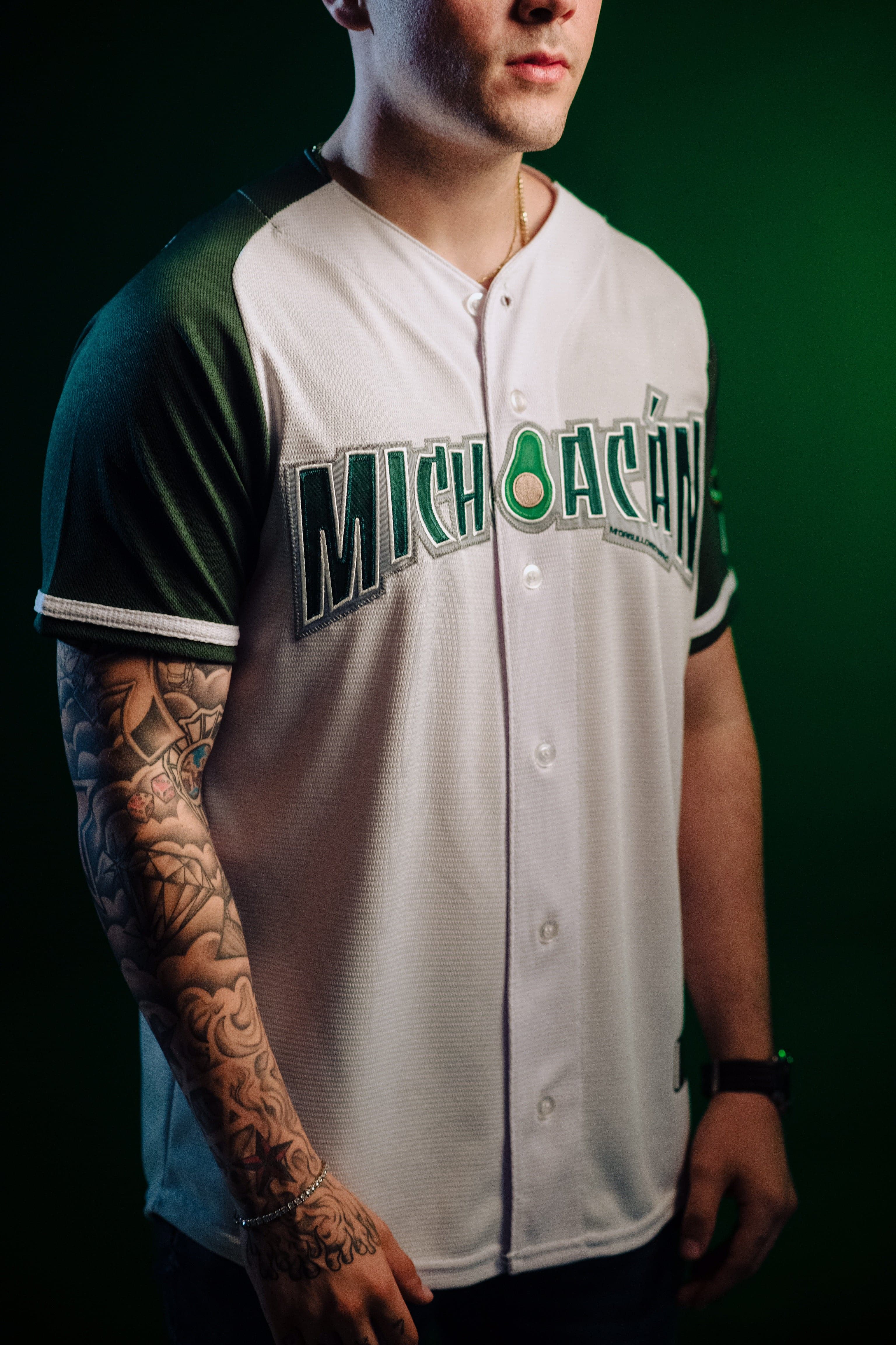 AGUACATEROS DE MICHOACAN  WHITE/GREEN JERSEY