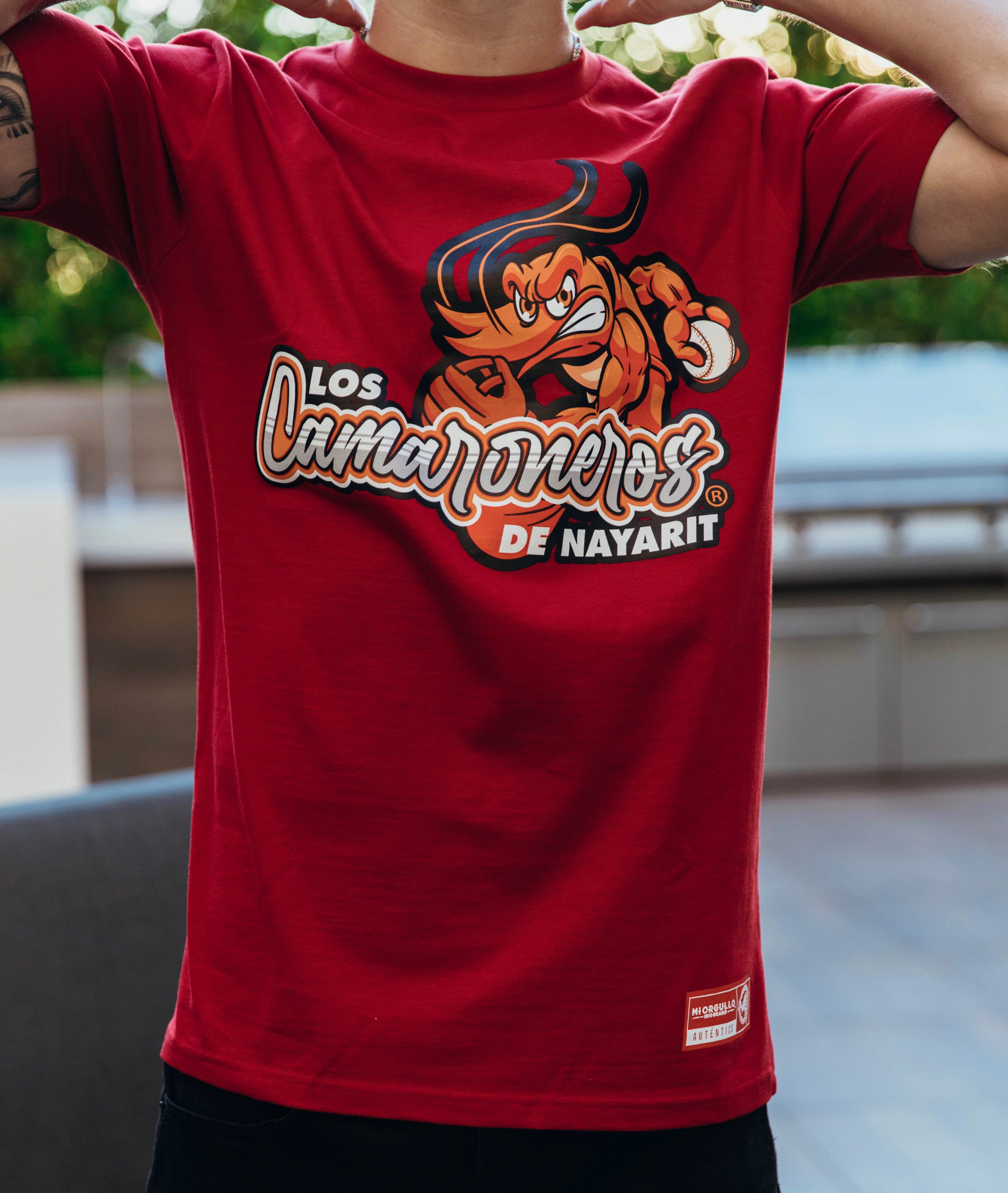 LOS CAMARONEROS DE NAYARIT CARDINAL T-SHIRT