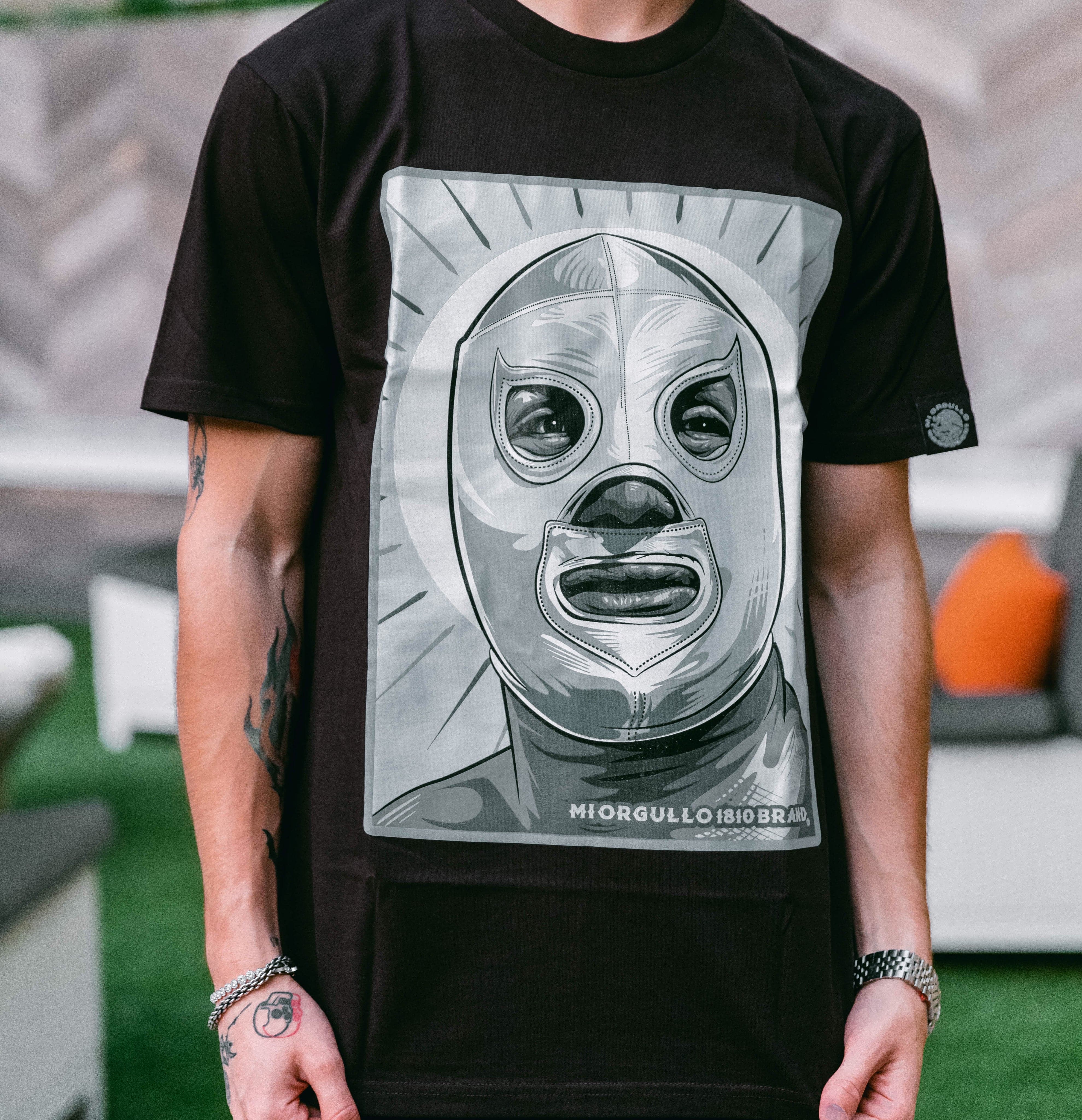 EL ENMASCARADO DE PLATA BLK T-SHIRT