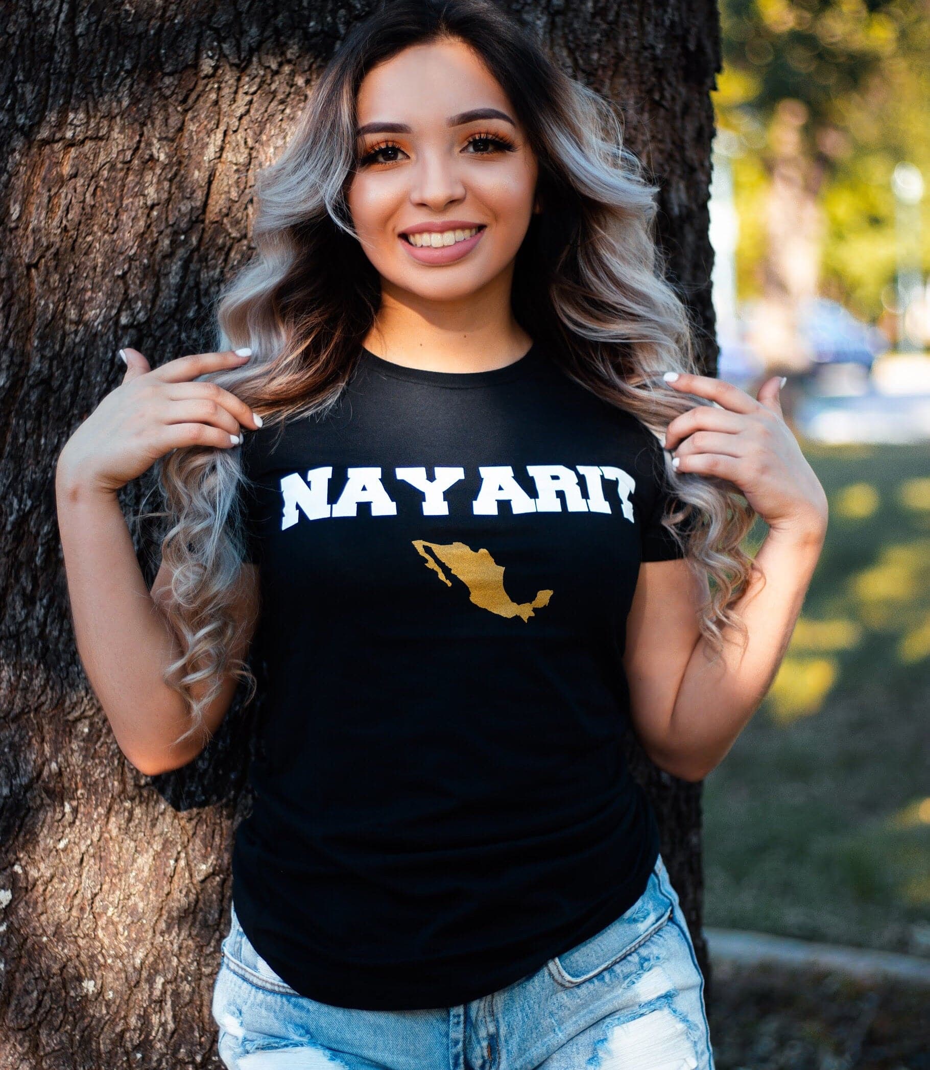 NAYARIT MÉXICO BLK WOMEN T-SHIRT