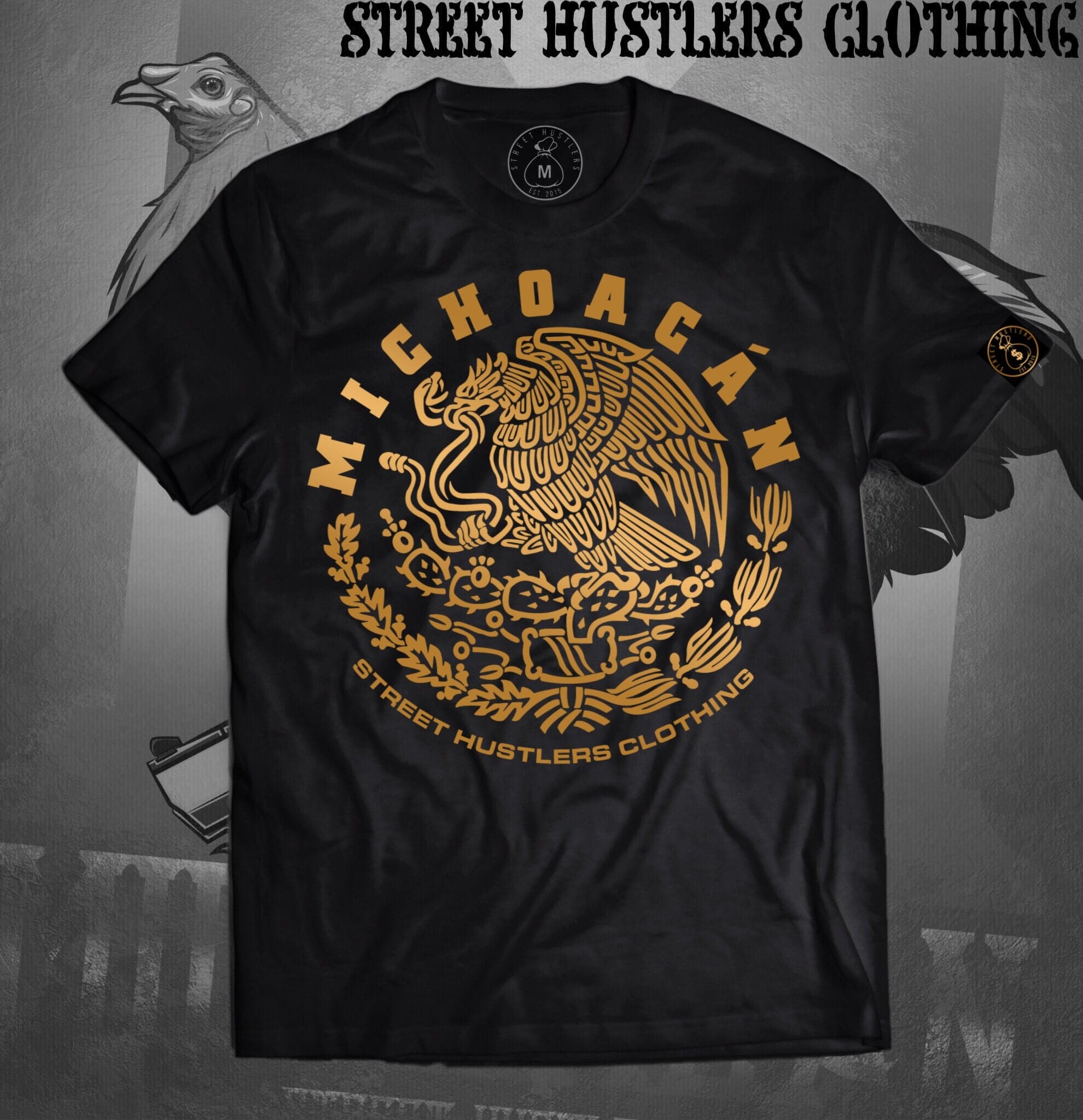 # Michoacán Escudo T-shirt (Black)