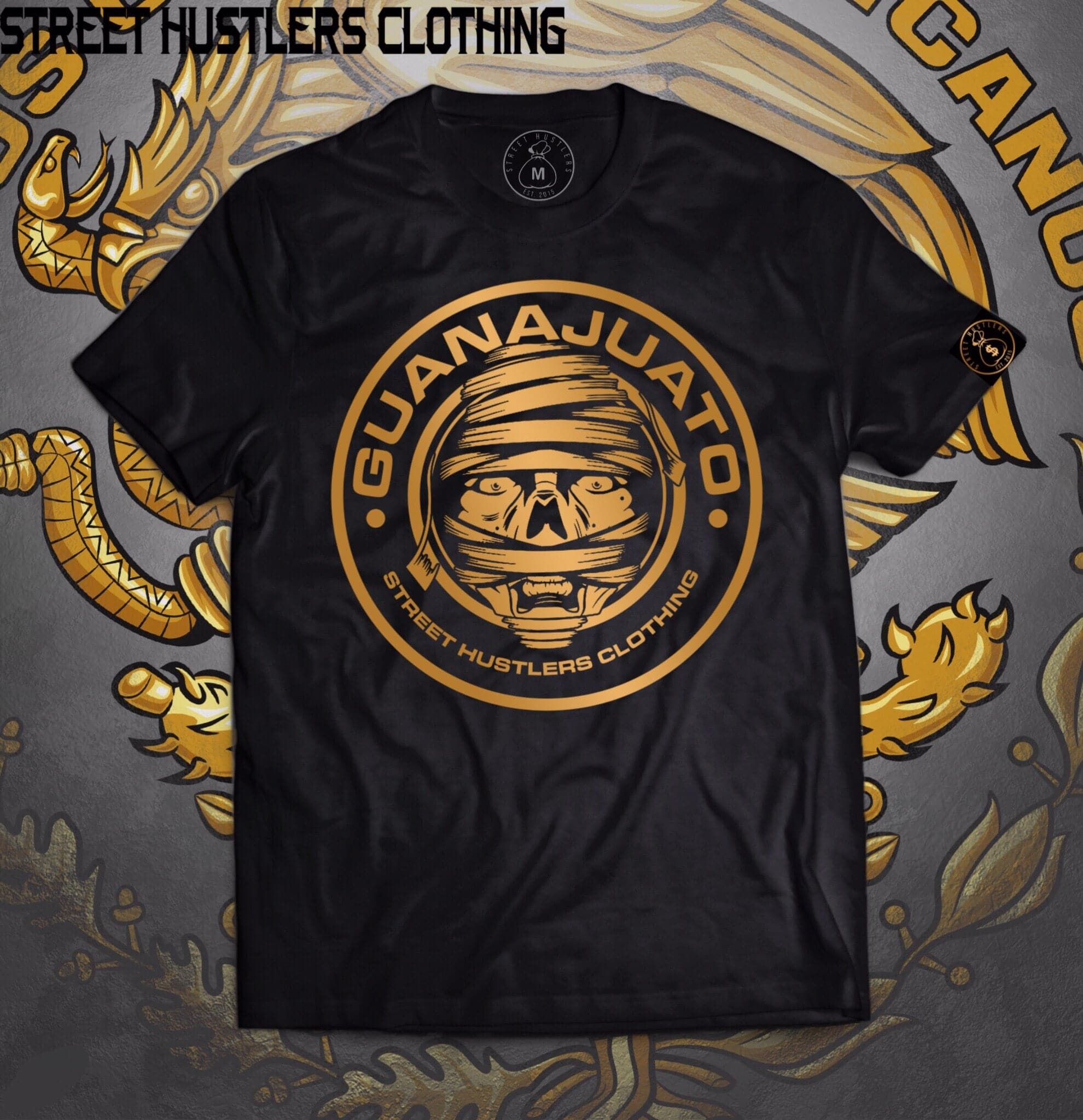 # Guanajuato La Momia T-shirt (Black/Gold)