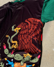 TRICOLOR MENS BLK T SHIRT - DRI FIT