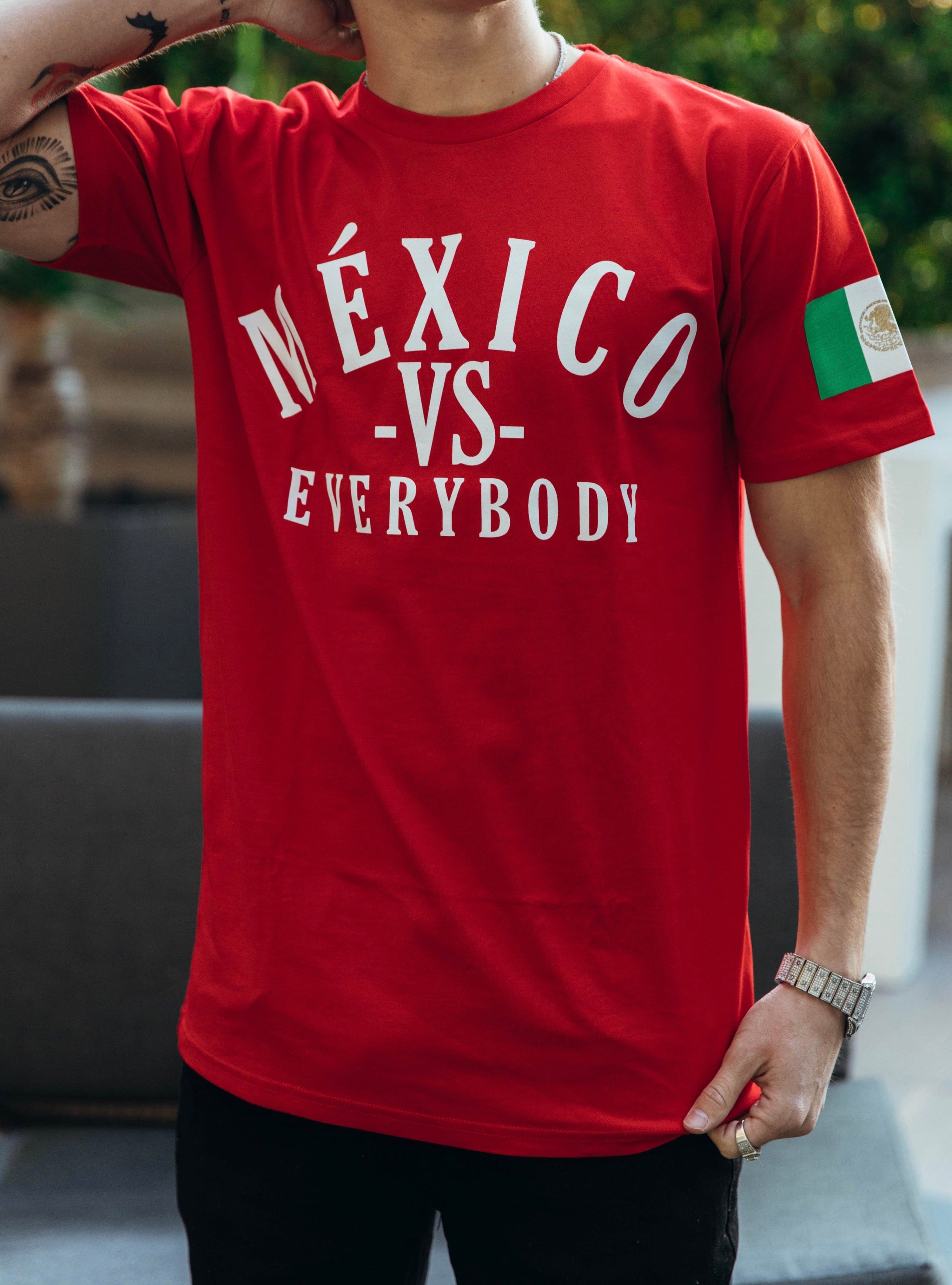MXICO VS EVERYBODY RED T-SHIRT