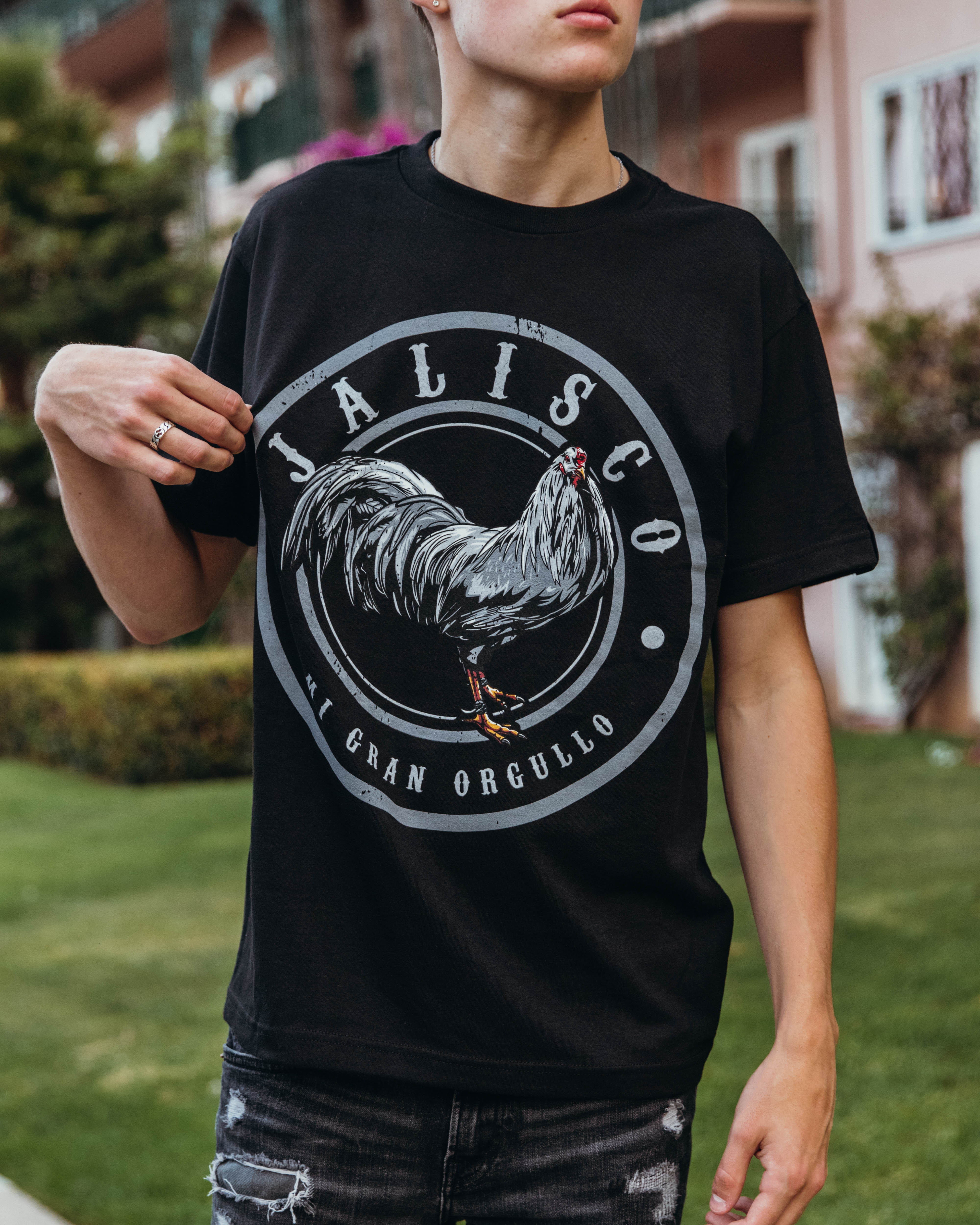 JALISCO GALLERO BLACK T-SHIRT